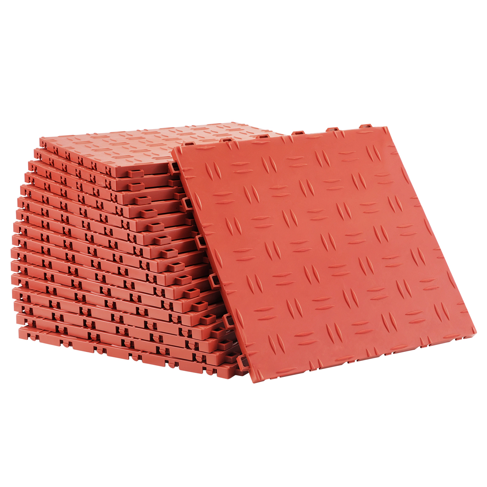 HONGGE Garage Tiles Interlocking 12 x 12 x 0.53 inch Garage Floor Covering Tiles Non-Slip Double-Sided Texture Garage