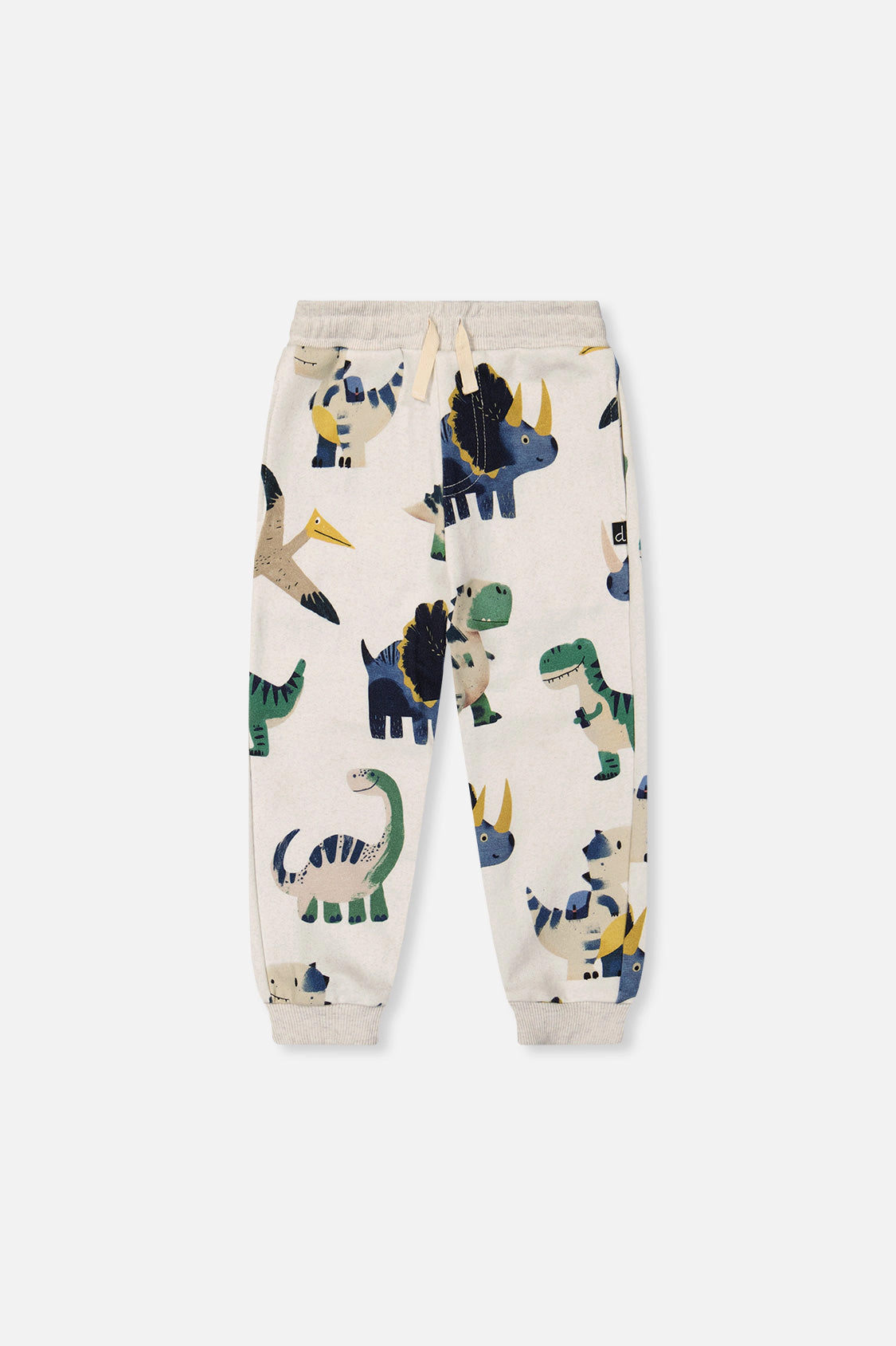 Deux par Deux Boys Fleece Dinosaur Print Drawstring Sweatpants with Pockets