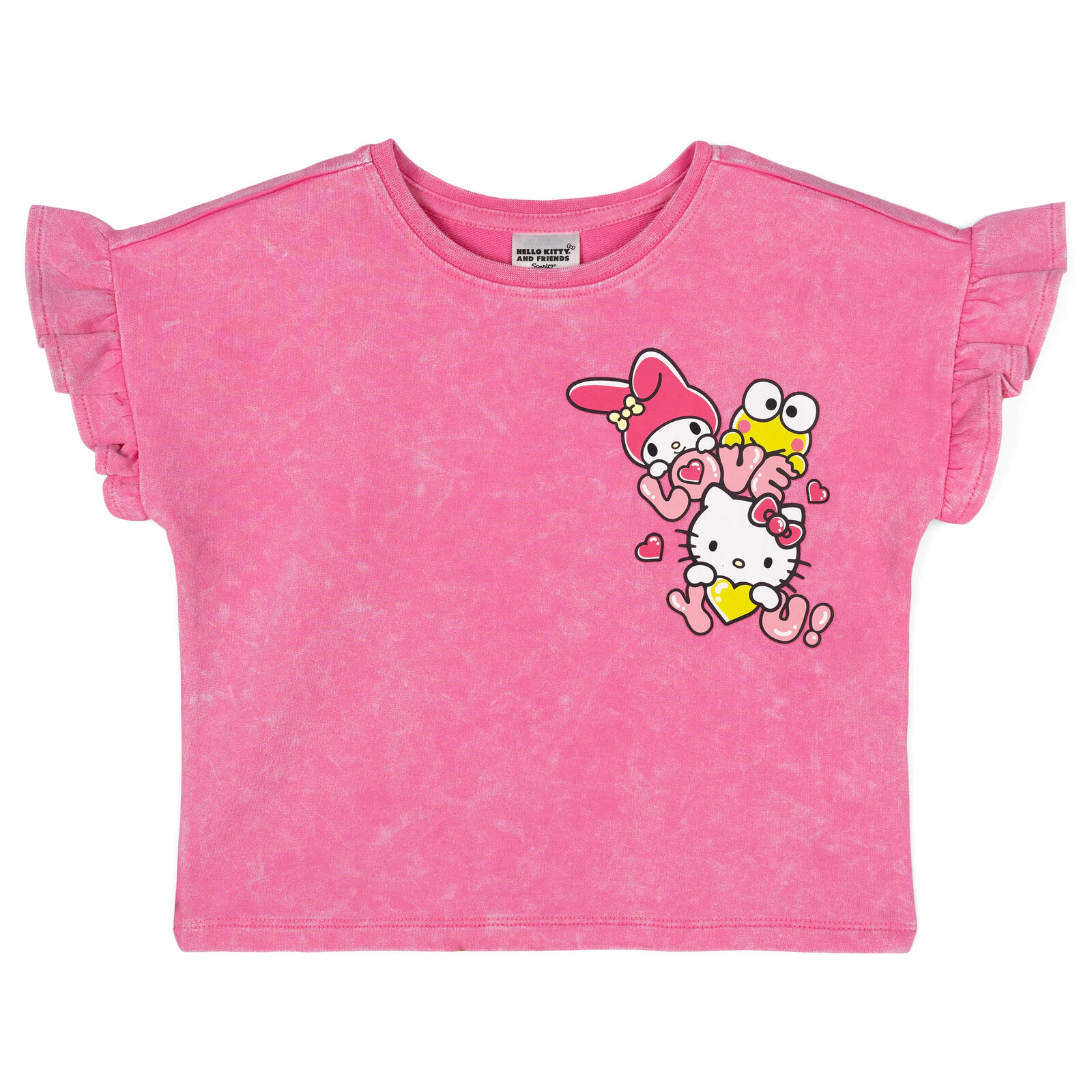 Hello Kitty Girls' French Terry T-Shirt and Shorts Set