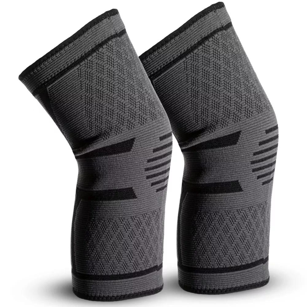 Luminuxe Compression Knee Brace 2 Pack Knee Support Sleeves for Running, Arthritis, Breathable Sports Knee Braces Large