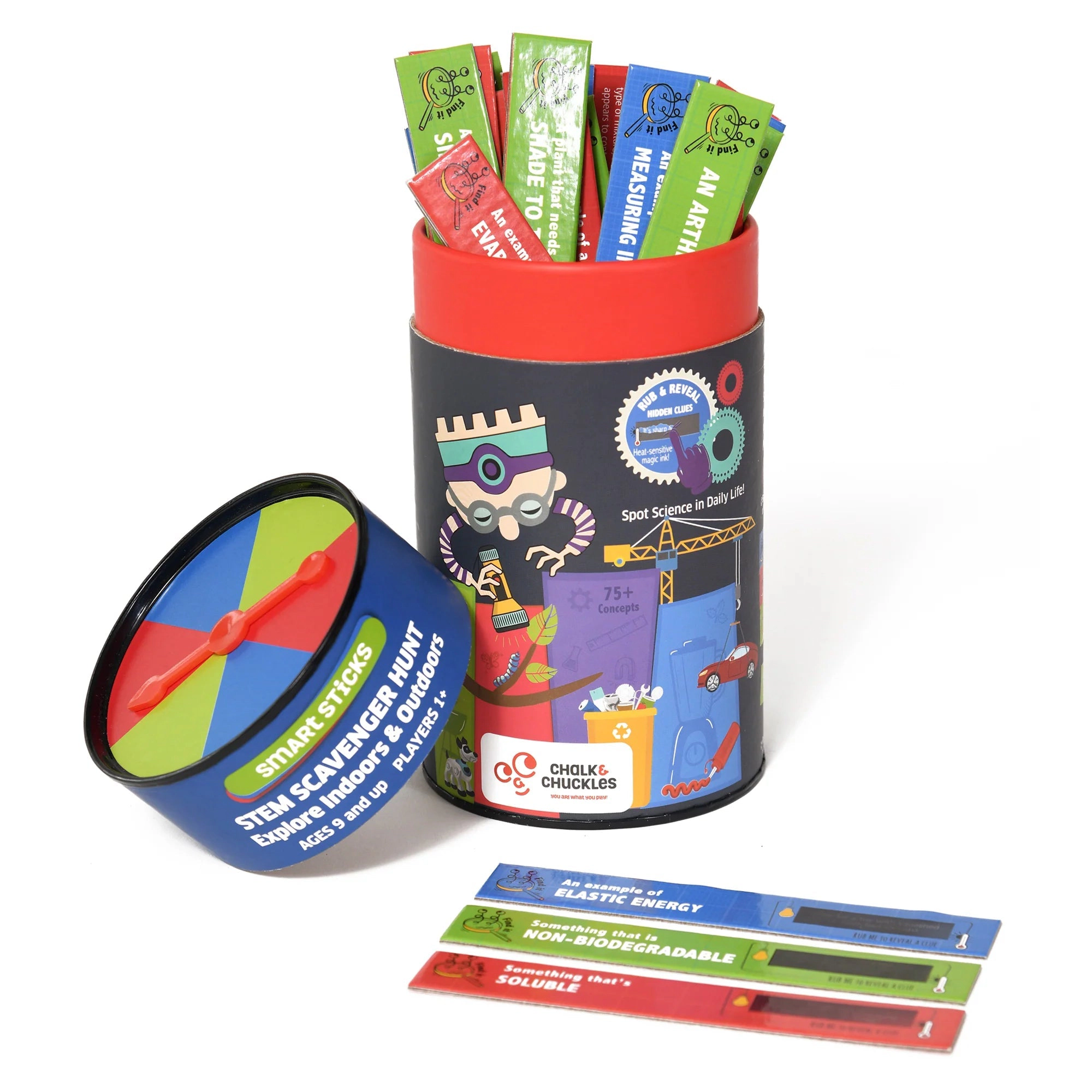 Chalk & Chuckles Smart Sticks-STEM Scavenger Science - 1 or More Players