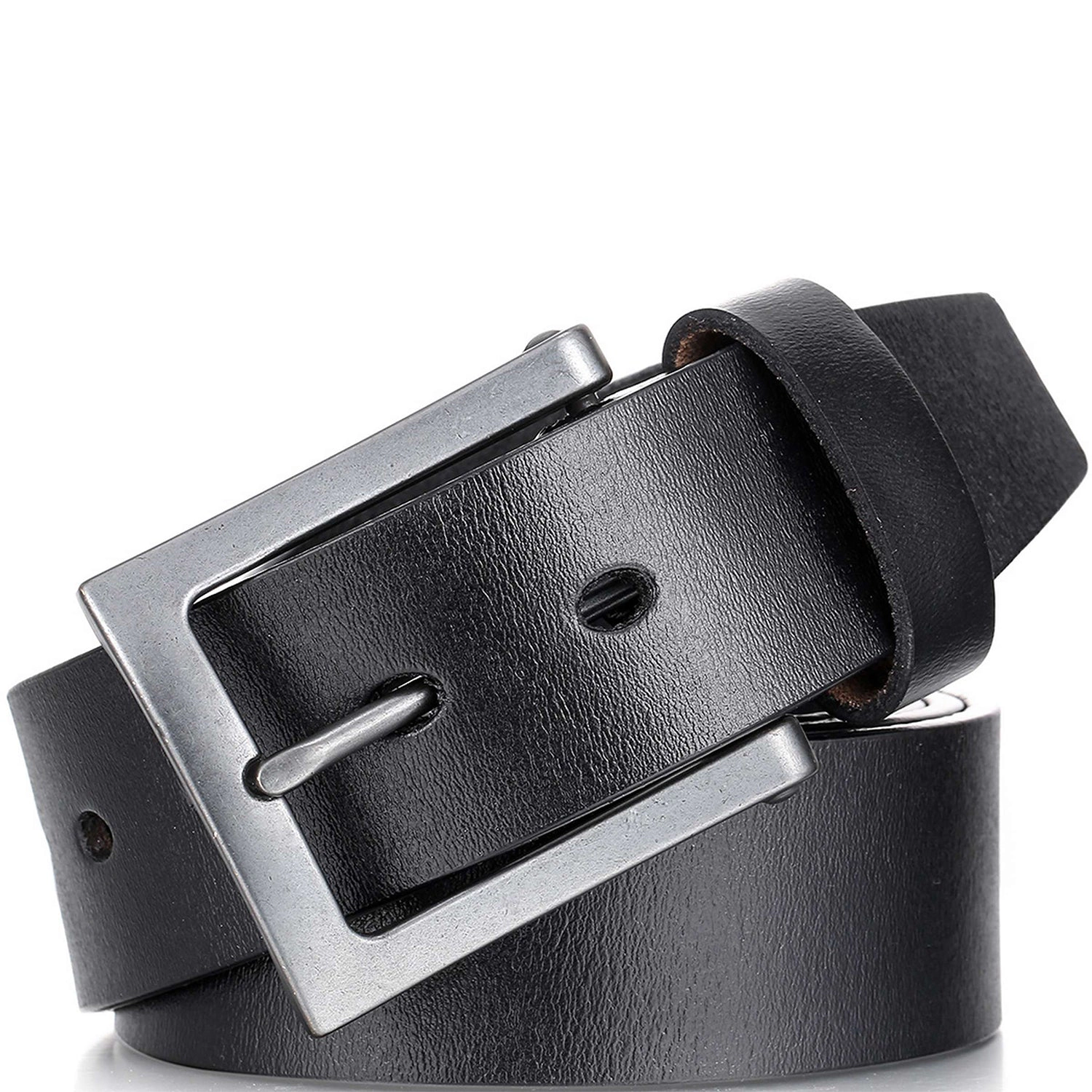 Mio Marino Men's Full-Grain Leather Casual Jean Belt
