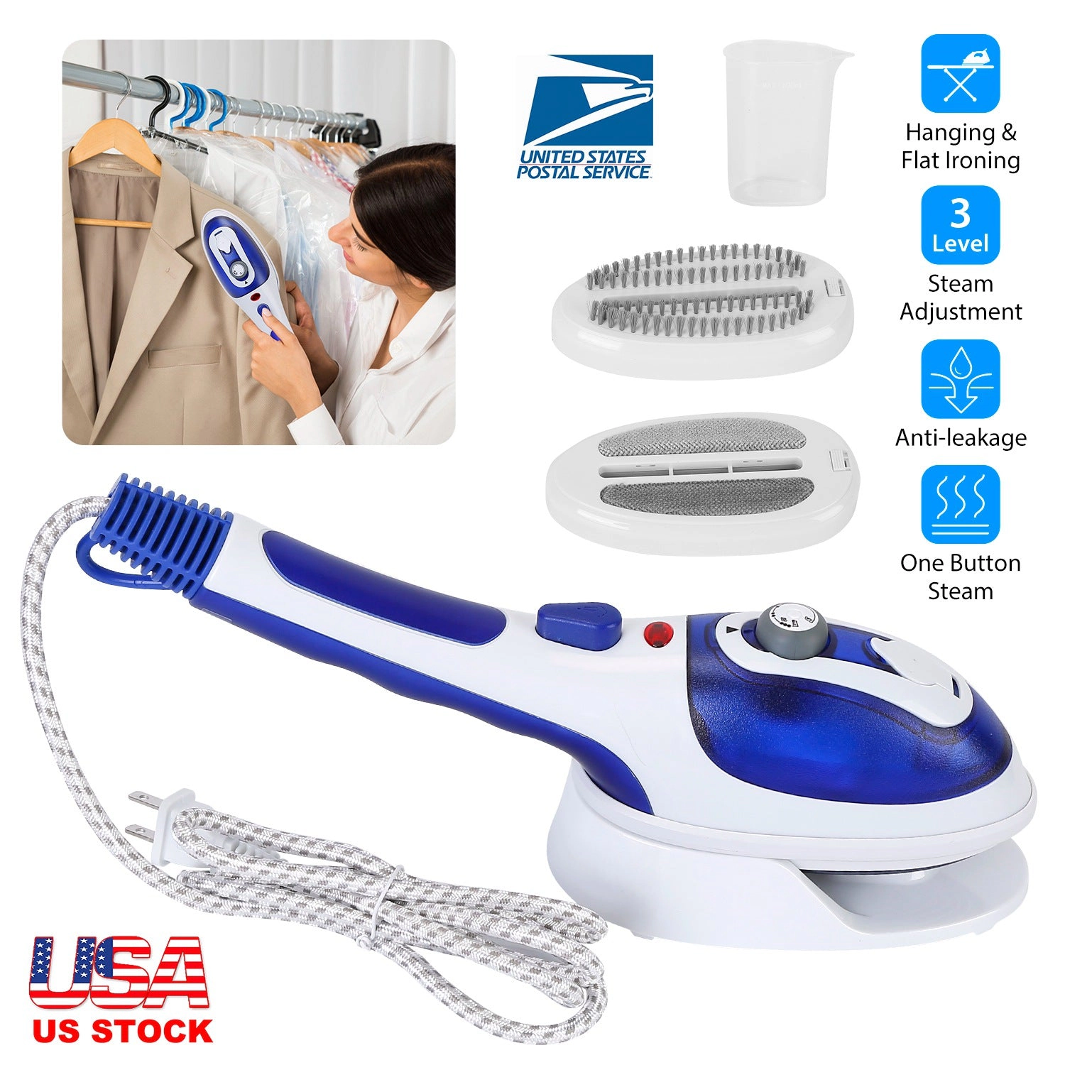 GBruno 800W 2-in-1 Handheld Garment Steamer