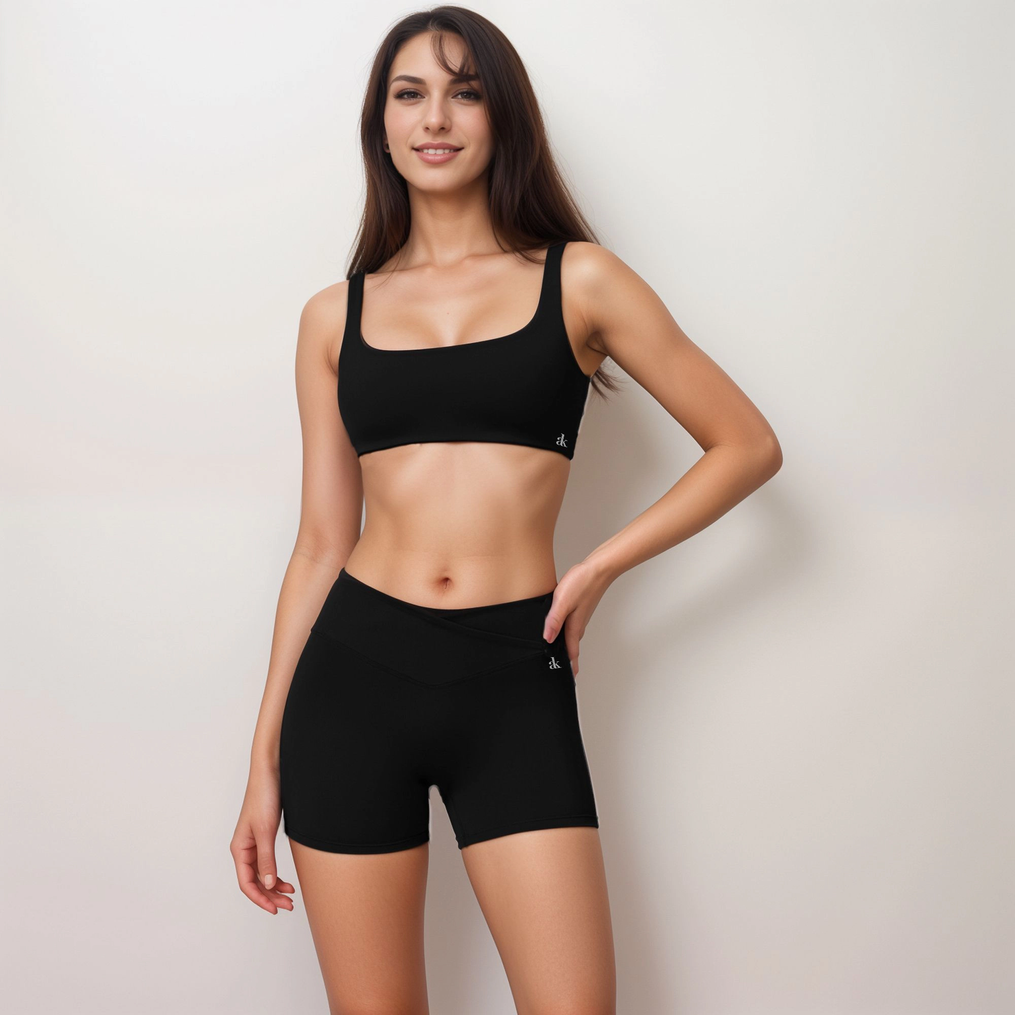Anna-Kaci Women's High-Waist V-Cut Active Shorts with Seamless Stretch Compression Fit and Contoured Silhouette