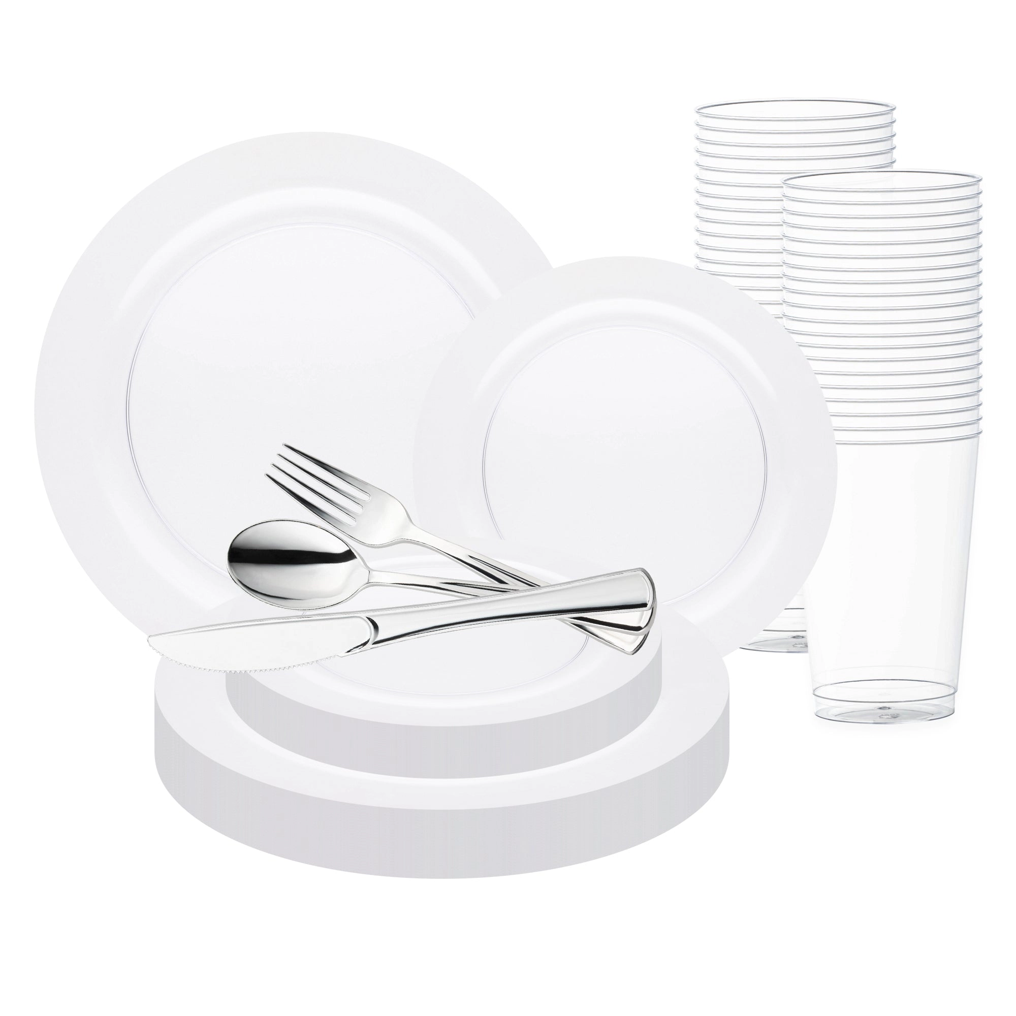 Smarty Had A Party Clear Economy Round Plastic Wedding Value Set