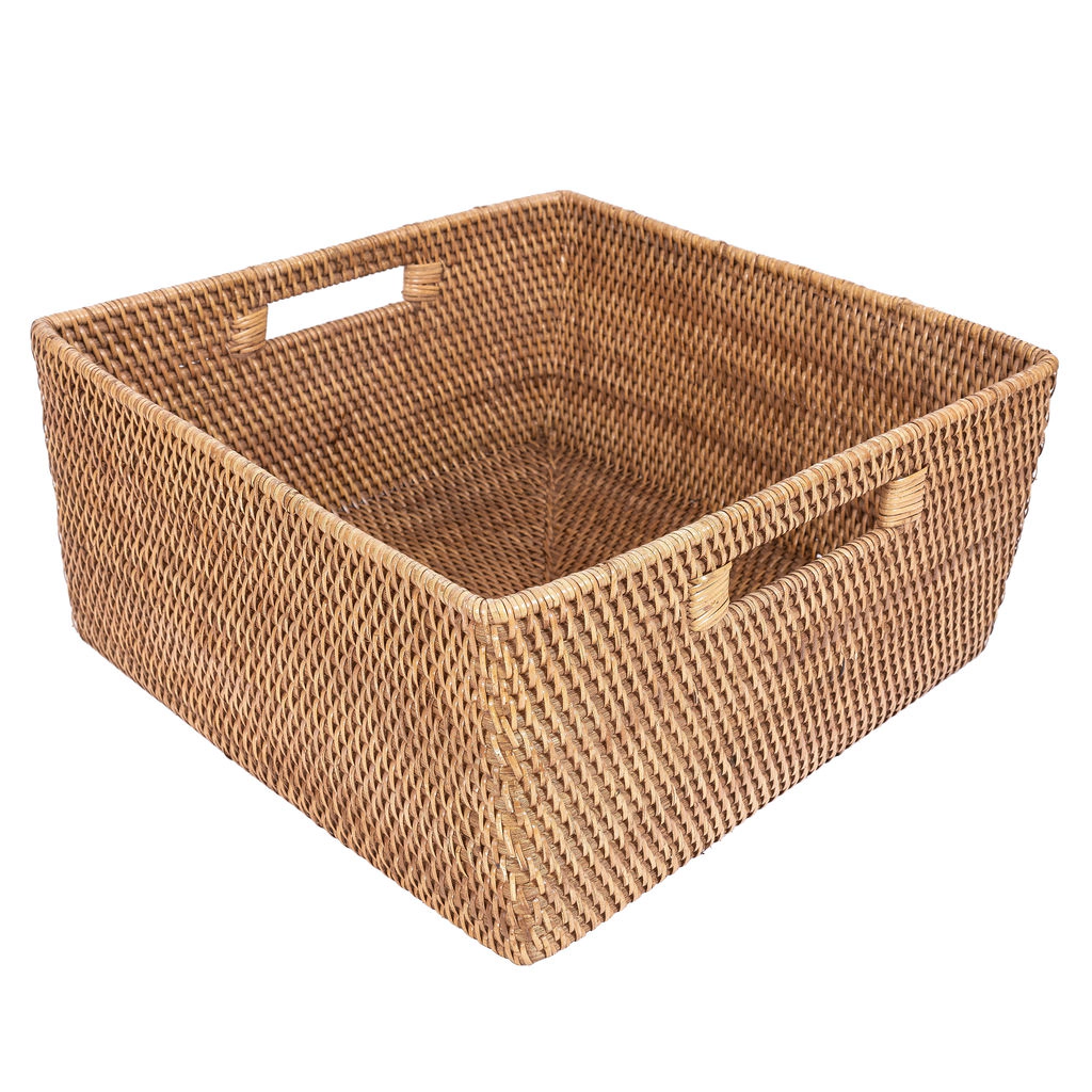 Saboga Home™ Square Storage Basket With Cutout Handles