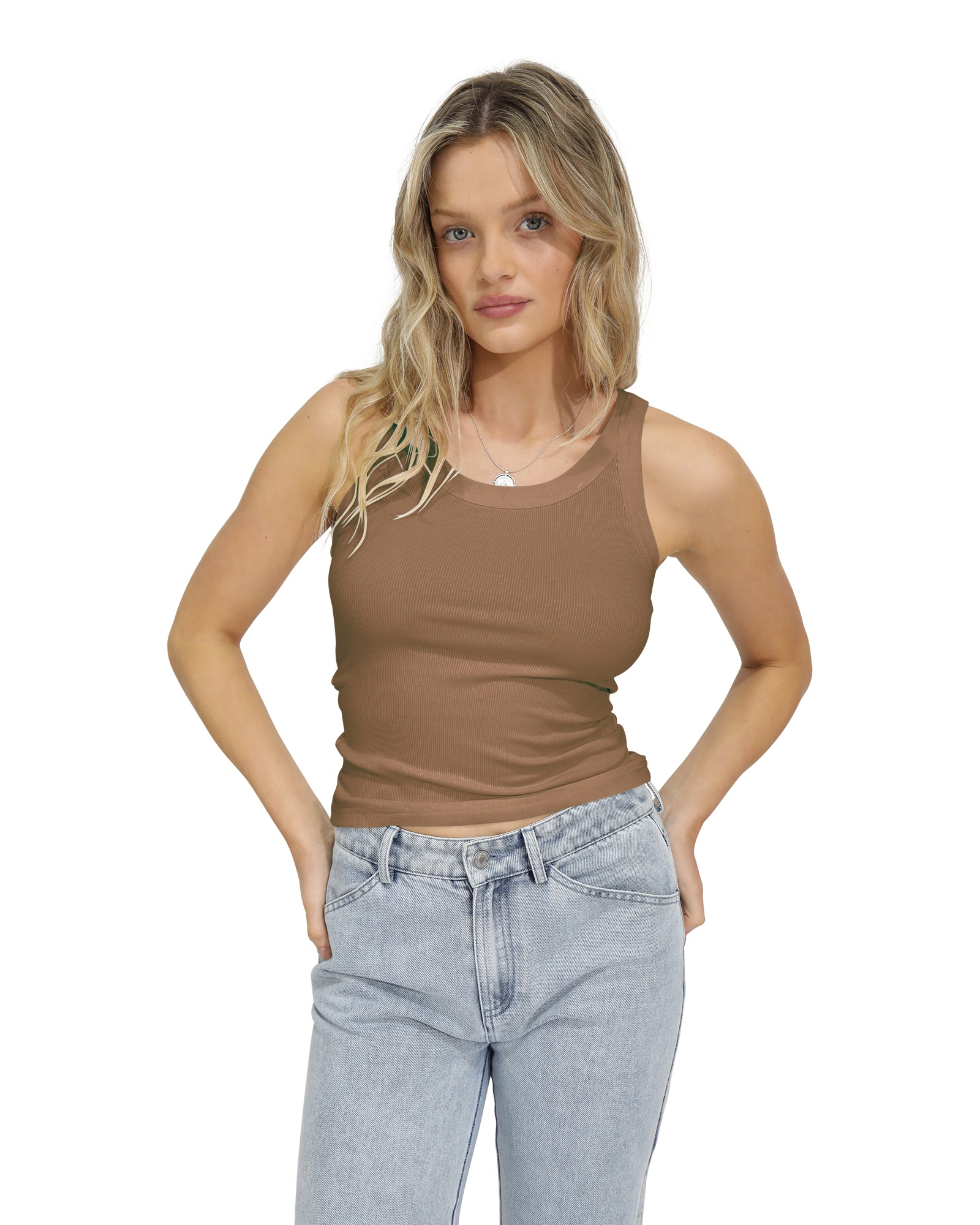 Belle & Bloom Womens Last Time Ribbed Tank Top