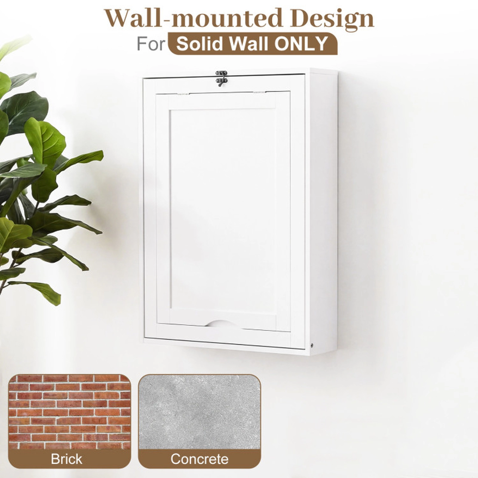 SUGIFT 36-in White Wall Mounted Fold-Out Convertible Floating Desk with Adjustable Shelves and Storage