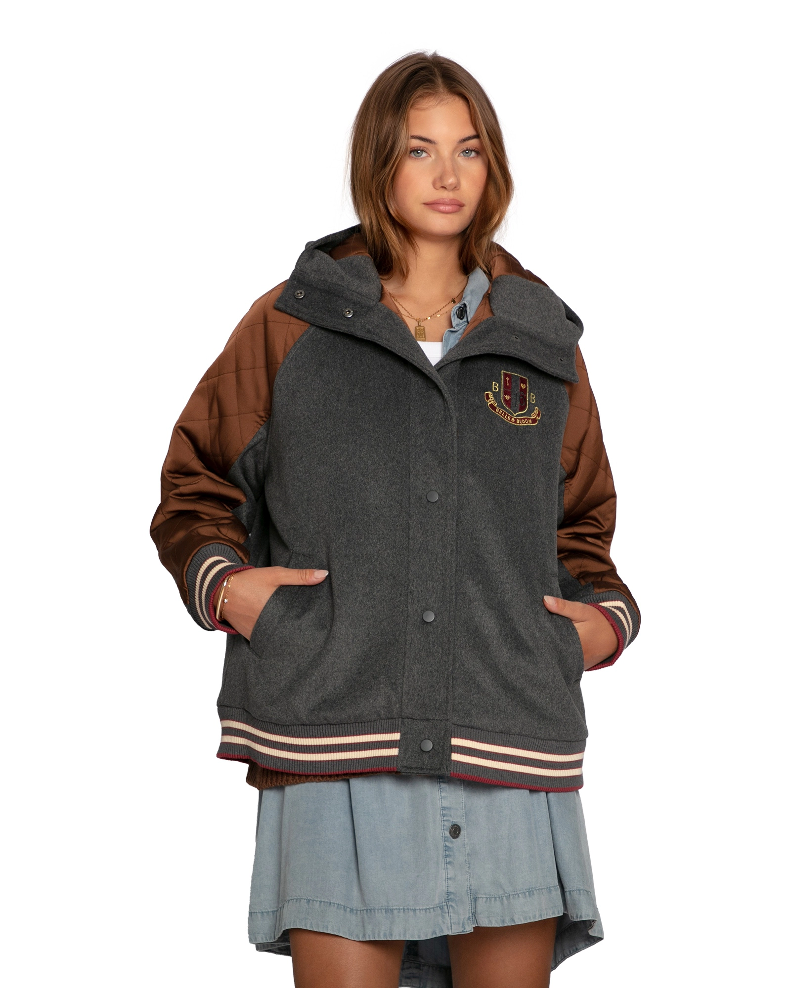Belle & Bloom Remix Bomber Varisty Jacket