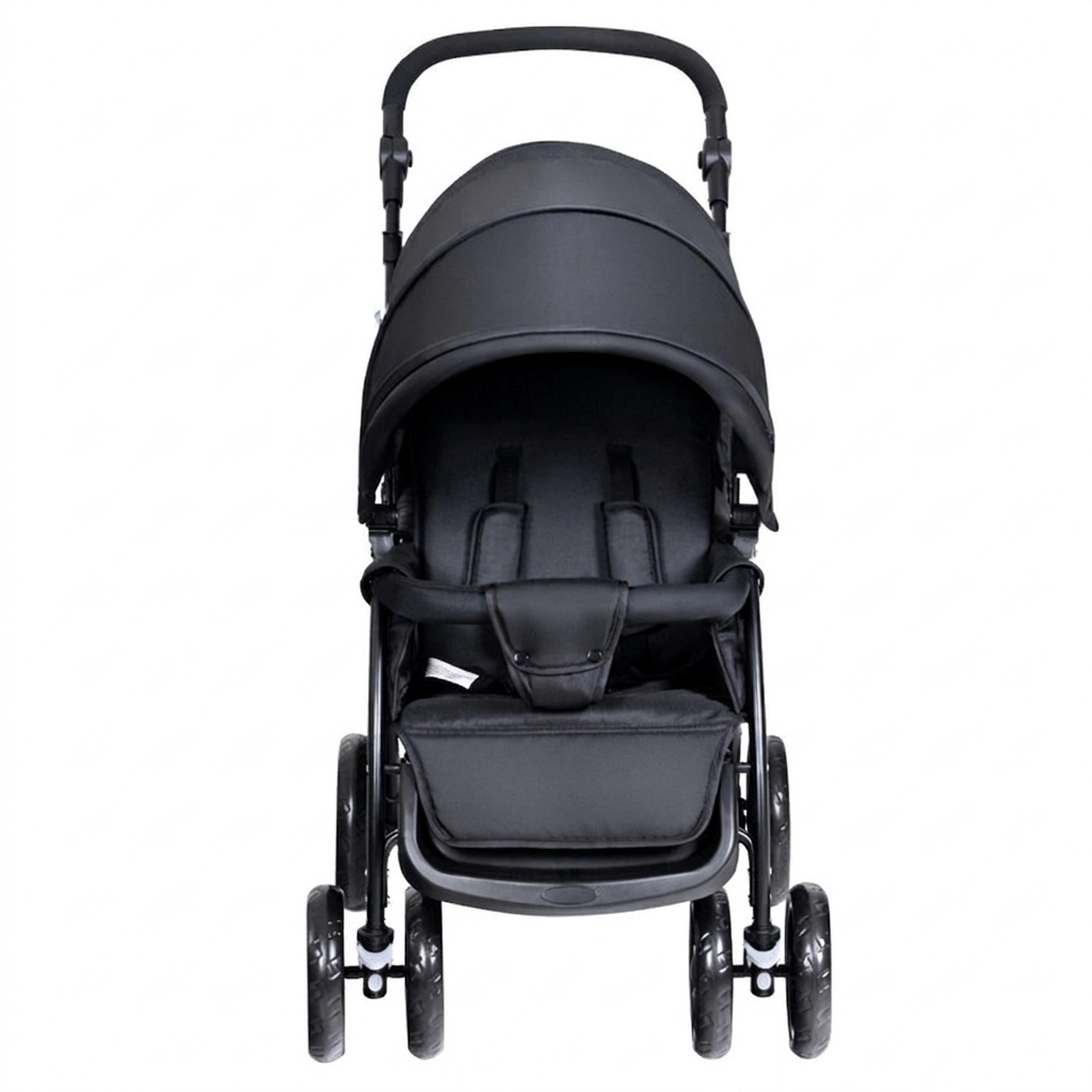 SUGIFT Baby Black Tandem Double Stroller with 5-Point Harness 48-in W 22.5-in D 43-in H 33-lb Per Seat