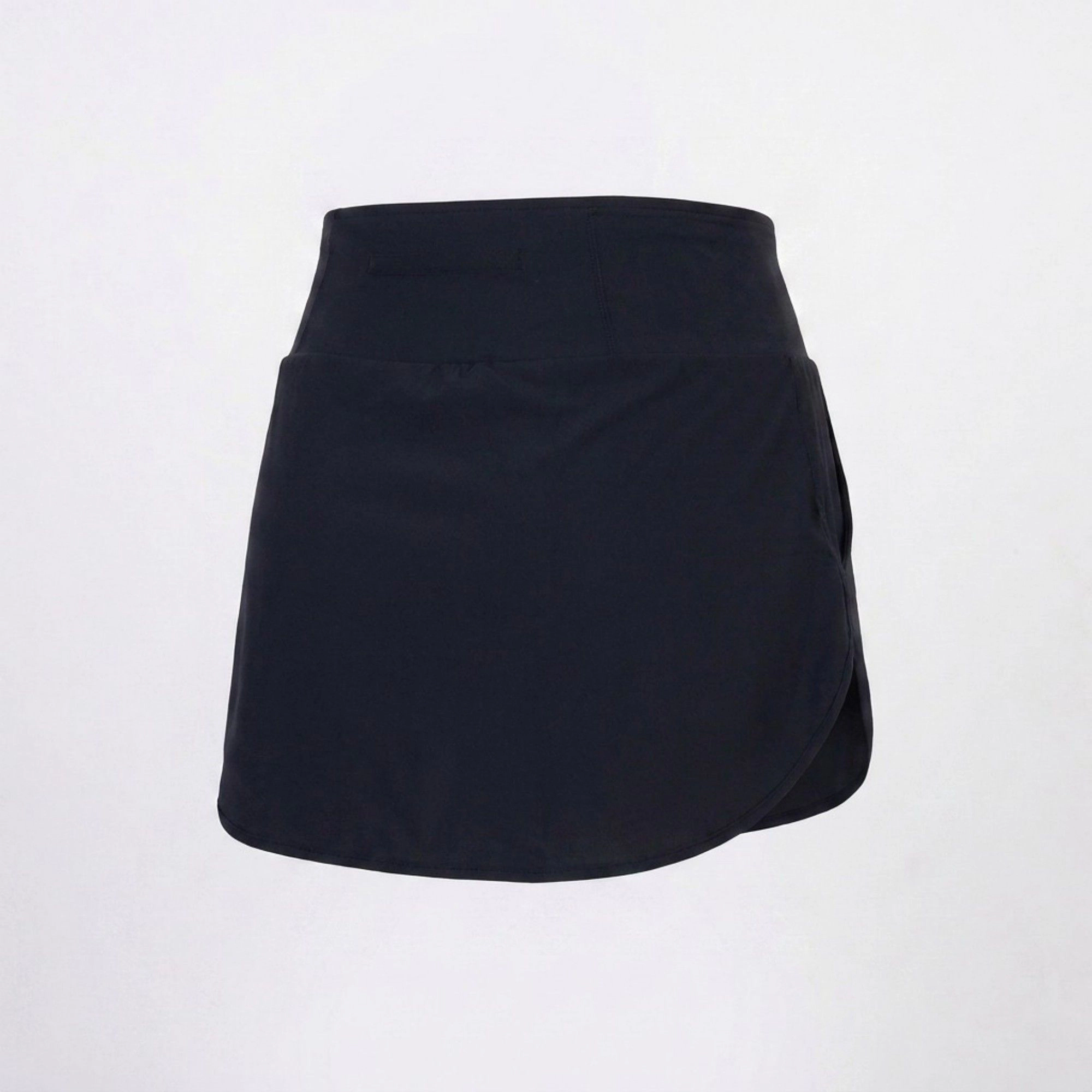 Anna-Kaci Women's High-Waist Athletic Skort with Wide Waistband Curved Hem Smooth Stretch Knit and Built-In Shorts