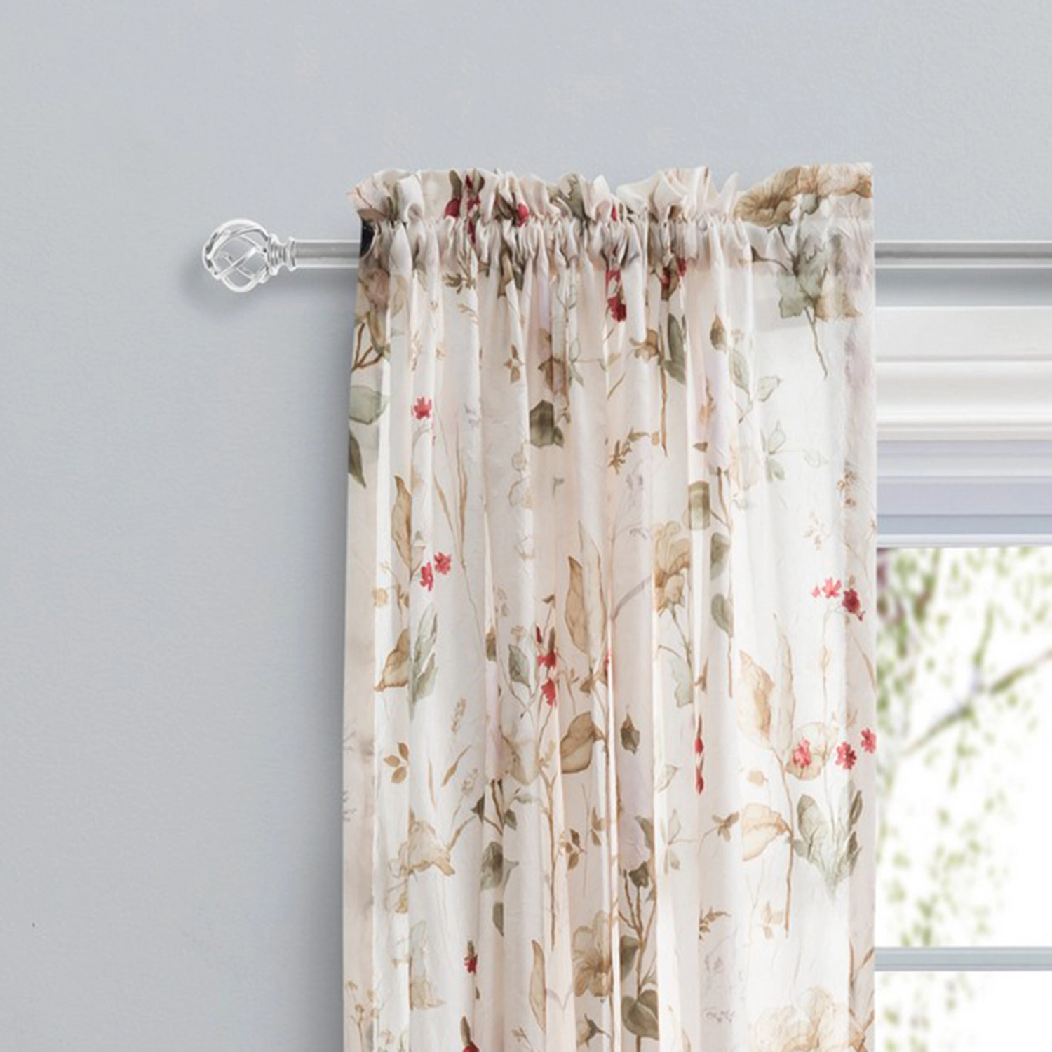 Ellis Curtain Sophia Rod Pocket Tailored Panel - 48x63", Multi