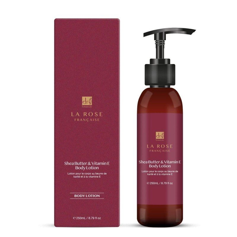 Dr. Botanicals La Rose Française Anti-Aging Body Lotion 250ml - Bakuchiol & Vitamin E for Fine Lines and Hydration