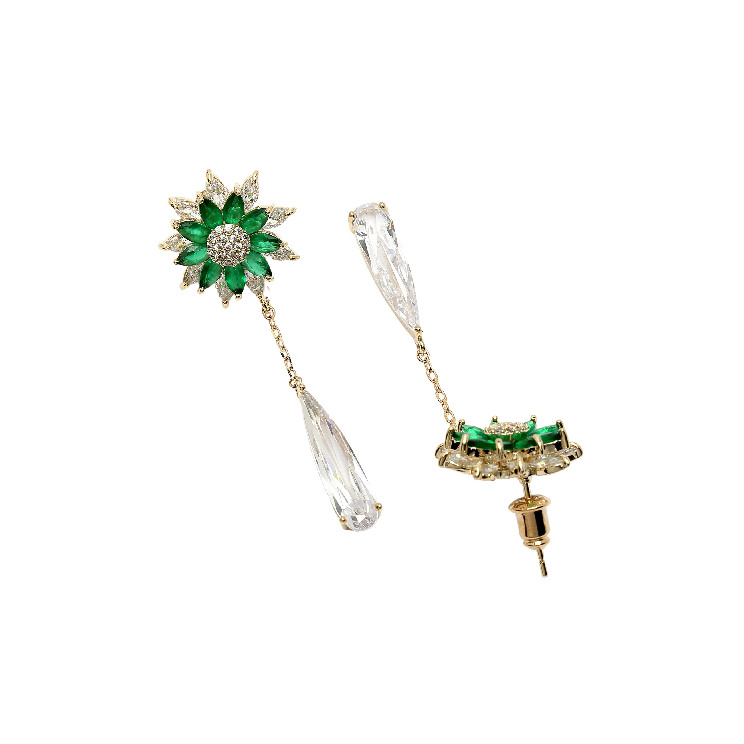 AGP PARIS Womens Diva Sunflower Drop Earrings