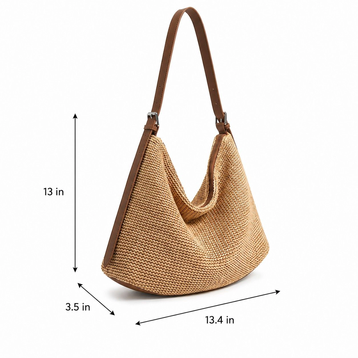 Alilang Women's Woven Slouchy Shoulder Tote Bag Soft Oversized Textured Everyday Carryall Handbag
