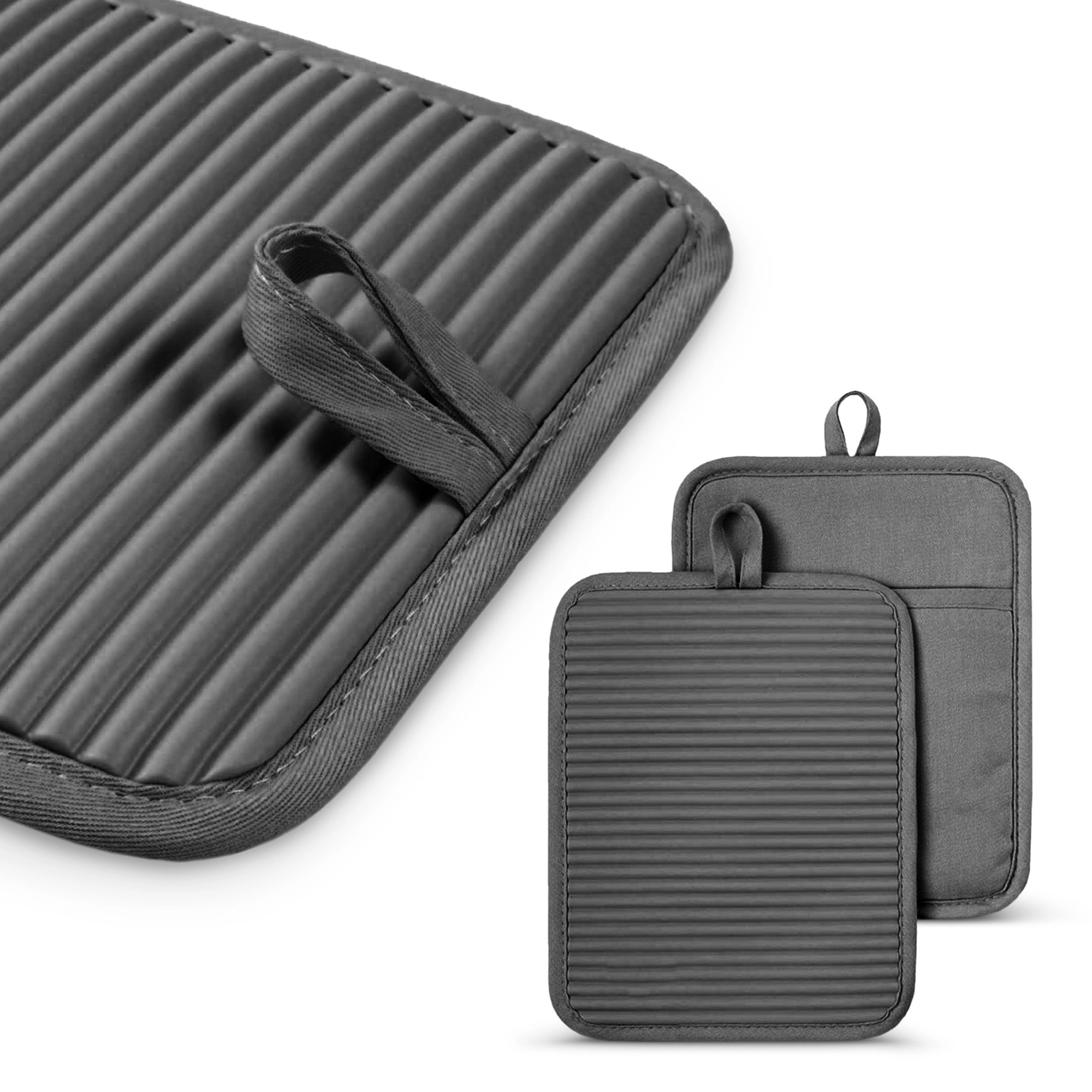 Cheer Collection Ribbed Silicone Pot Holders