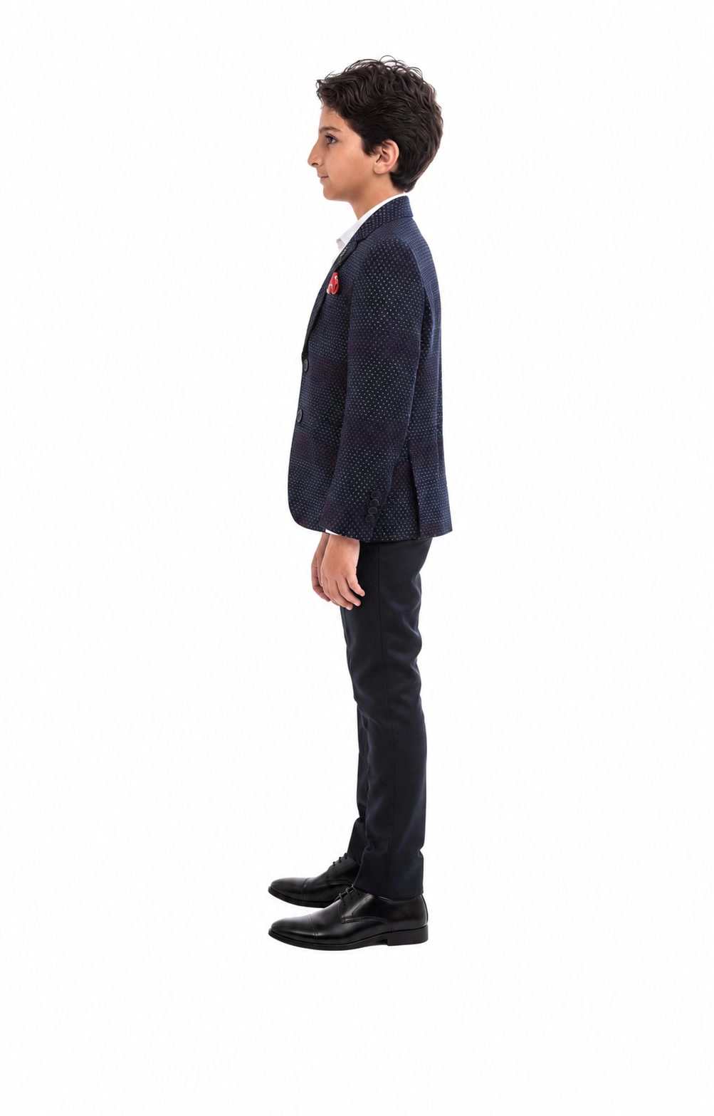 Elie Balleh Boys Slim Fit Digital Rain Blazer