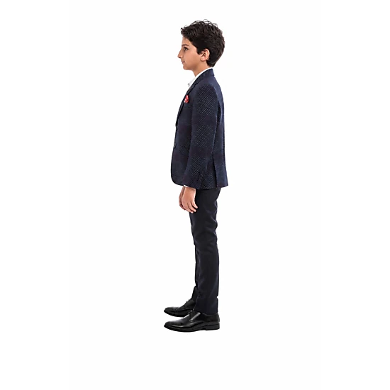 Elie Balleh Boys Slim Fit Digital Rain Blazer