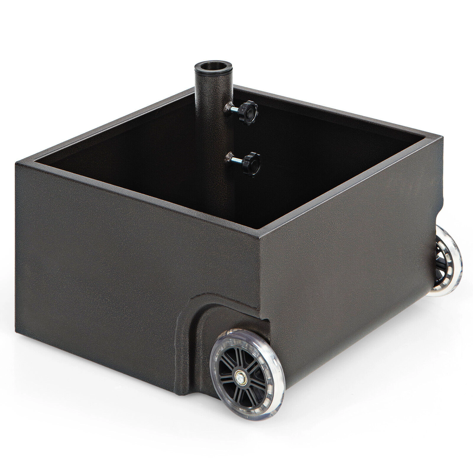 Hivvago 150 Pounds Patio Umbrella Base Stand Wheels Planter Outdoor