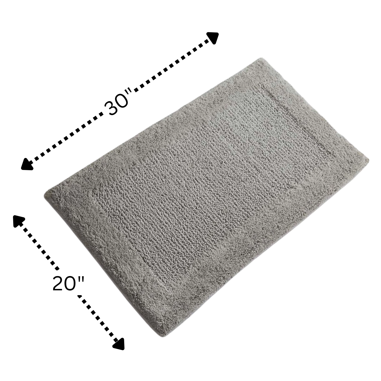 Naples 220 GSF Non Skid Back Cotton Bath Rug 20in x 30in by Knightsbridge