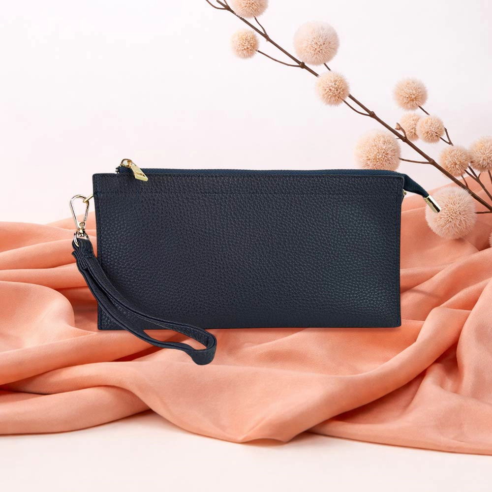 Fashnzfab Faux Leather Slim Wallet Crossbody Bag