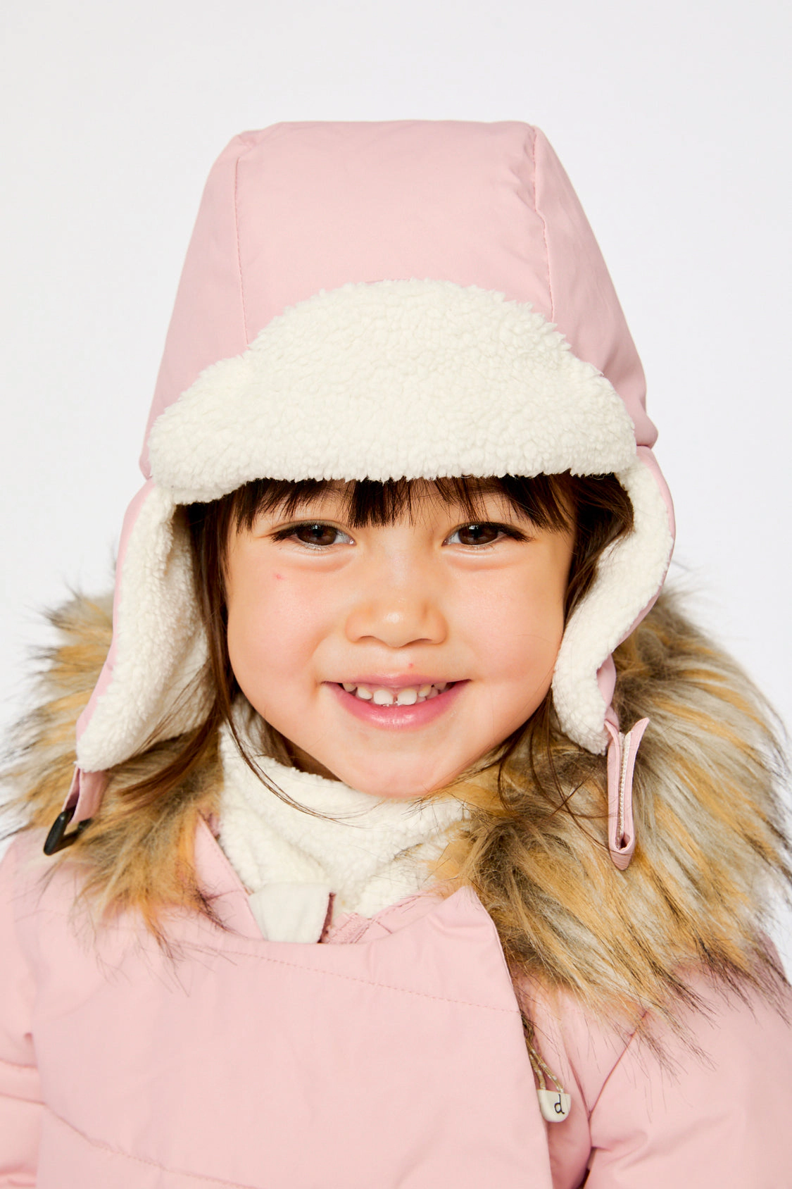 Deux par Girls Faux Fur-Trimmed Chapka with Ear Flaps and Chin Strap