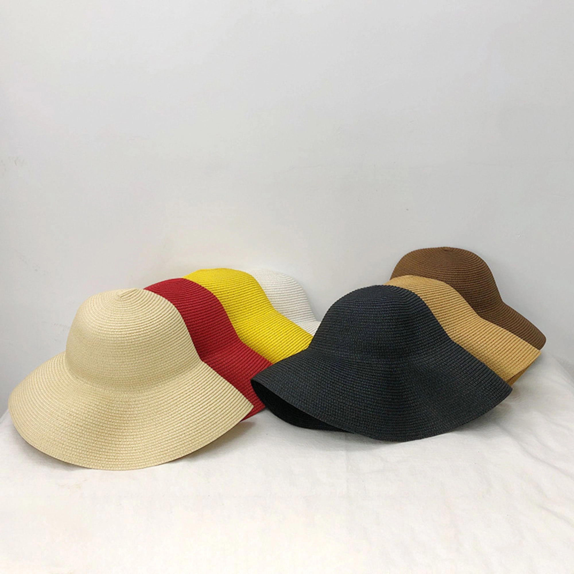 Anna-Kaci Women's Women Wide Brim Bucket Hat Lightweight Woven Sun Classic Solid Casual