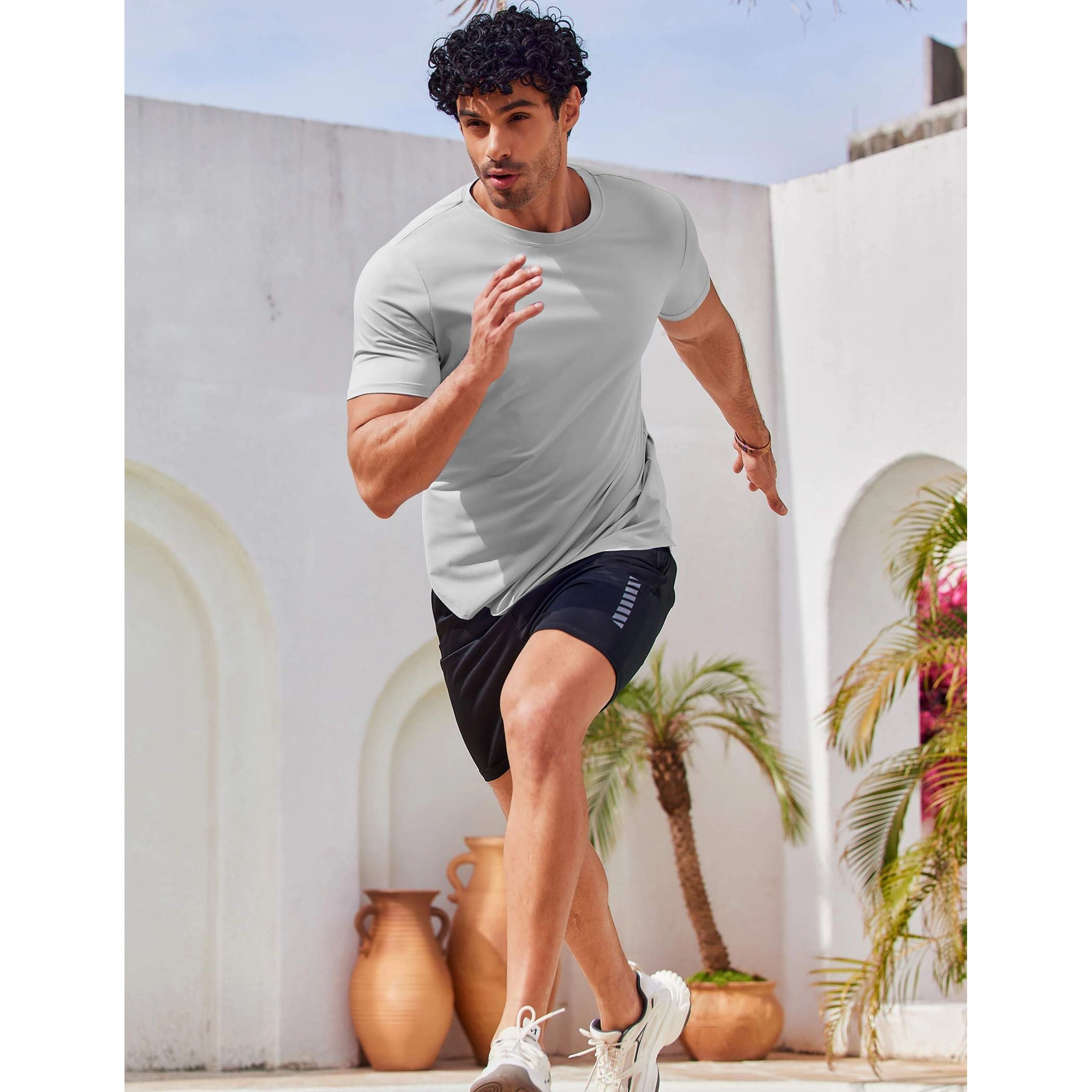 COOFANDY Men's Regular Fit Short Sleeve Crew Neck Gym Training T-Shirt