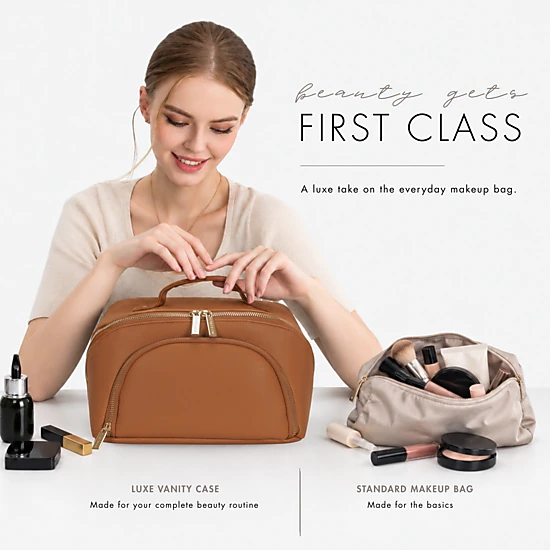 Hynes Eagle Women's Luxe Makeup Bag & Vanity Case