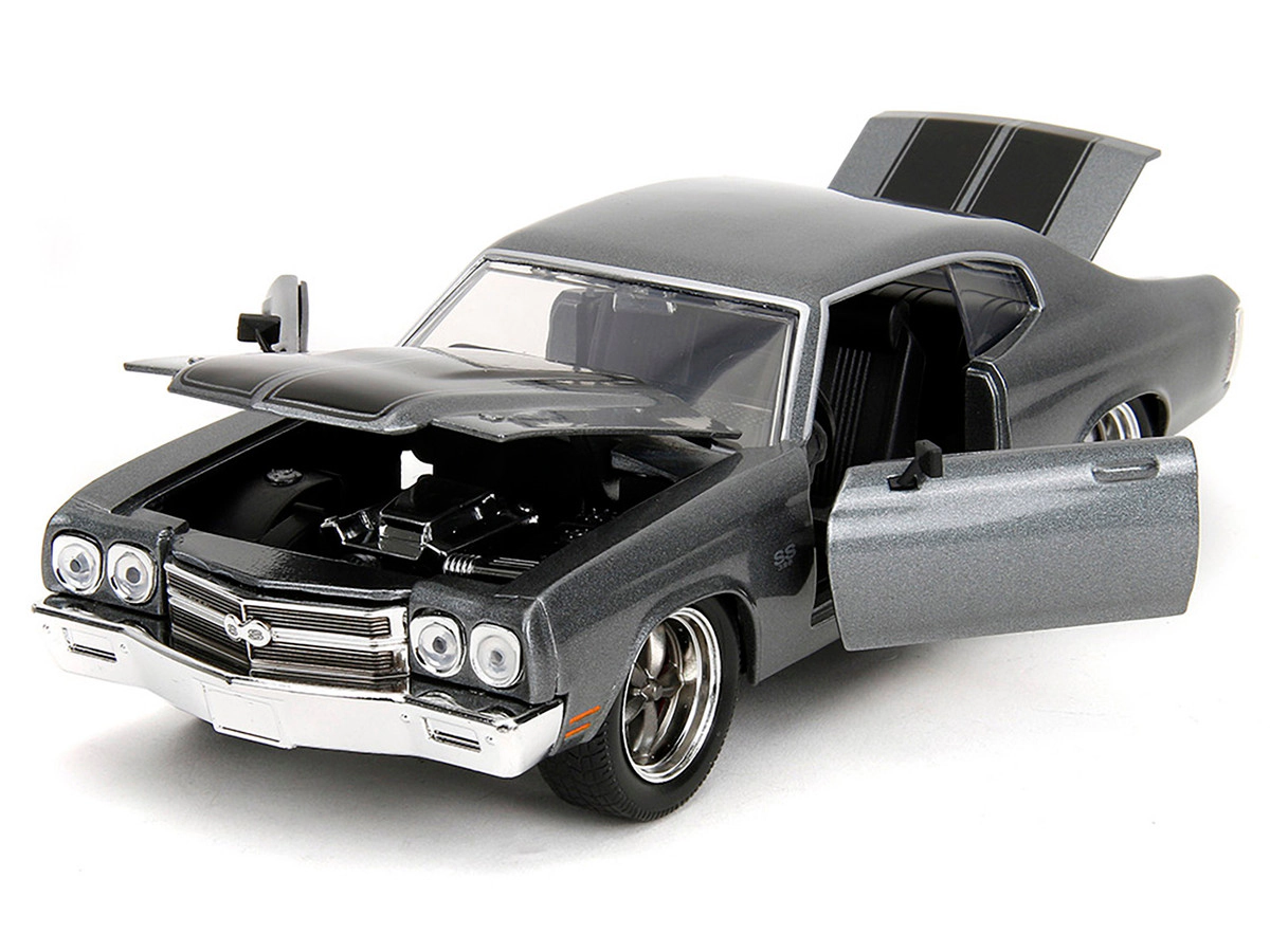 Jada 1970 Chevrolet Chevelle SS Gray Metallic with Black Stripes "Fast & Furious" (2009) Movie "Fast & Furious