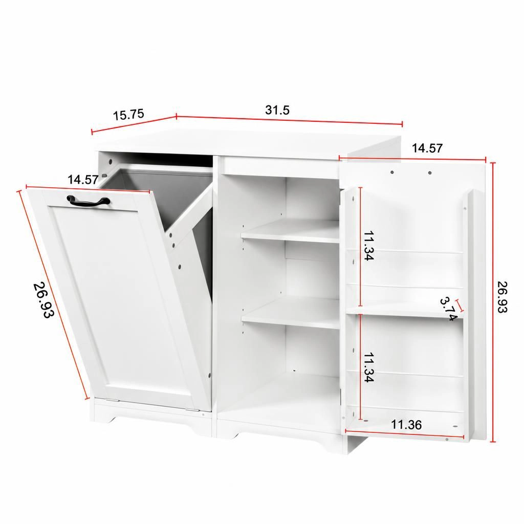 ELEMENT ACE Freestanding Space Saving Bathroom Storage Cabinet