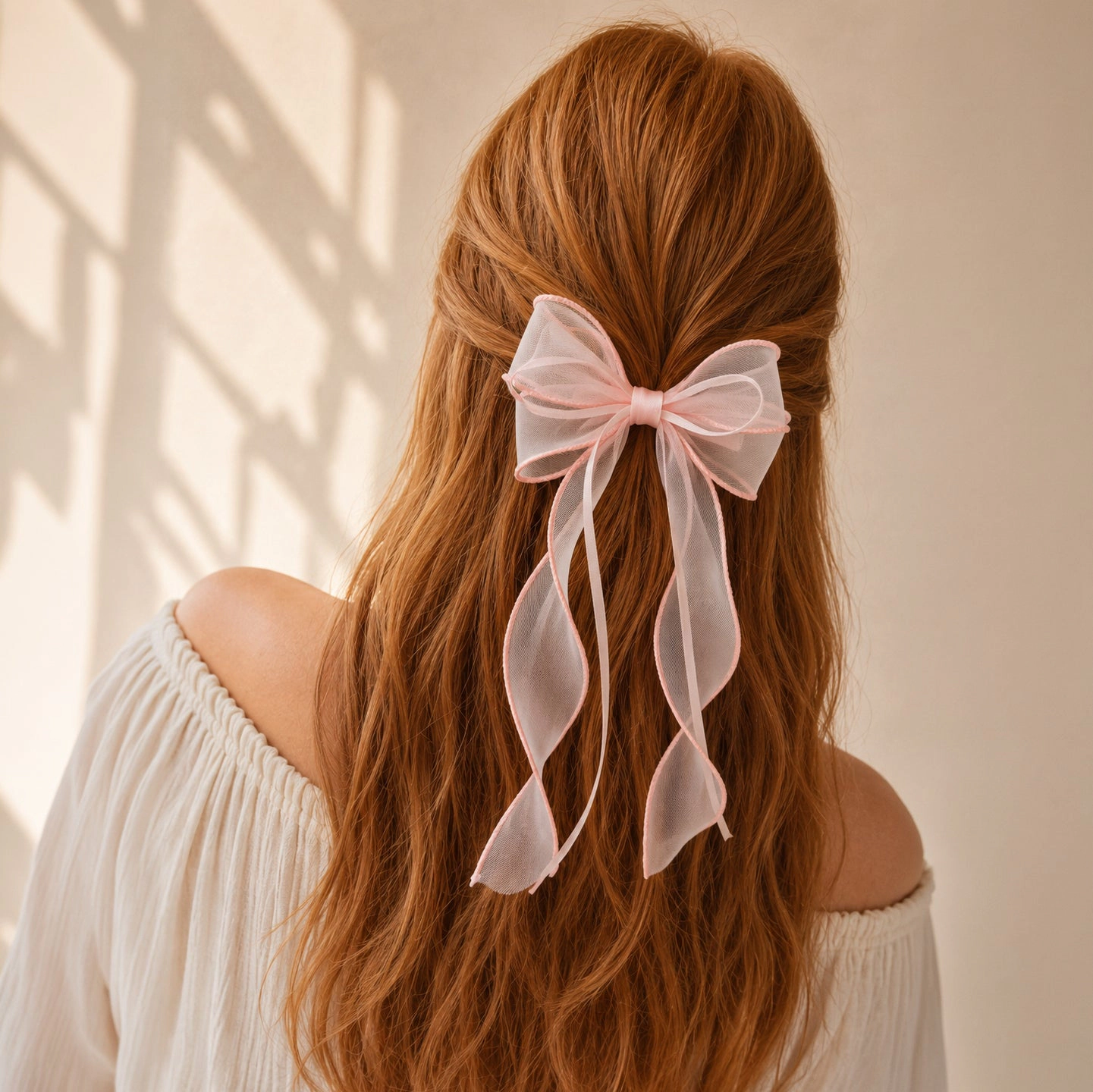 Puttisu Girls Organza Double Ribbon Clip Gift Set with Tin Case