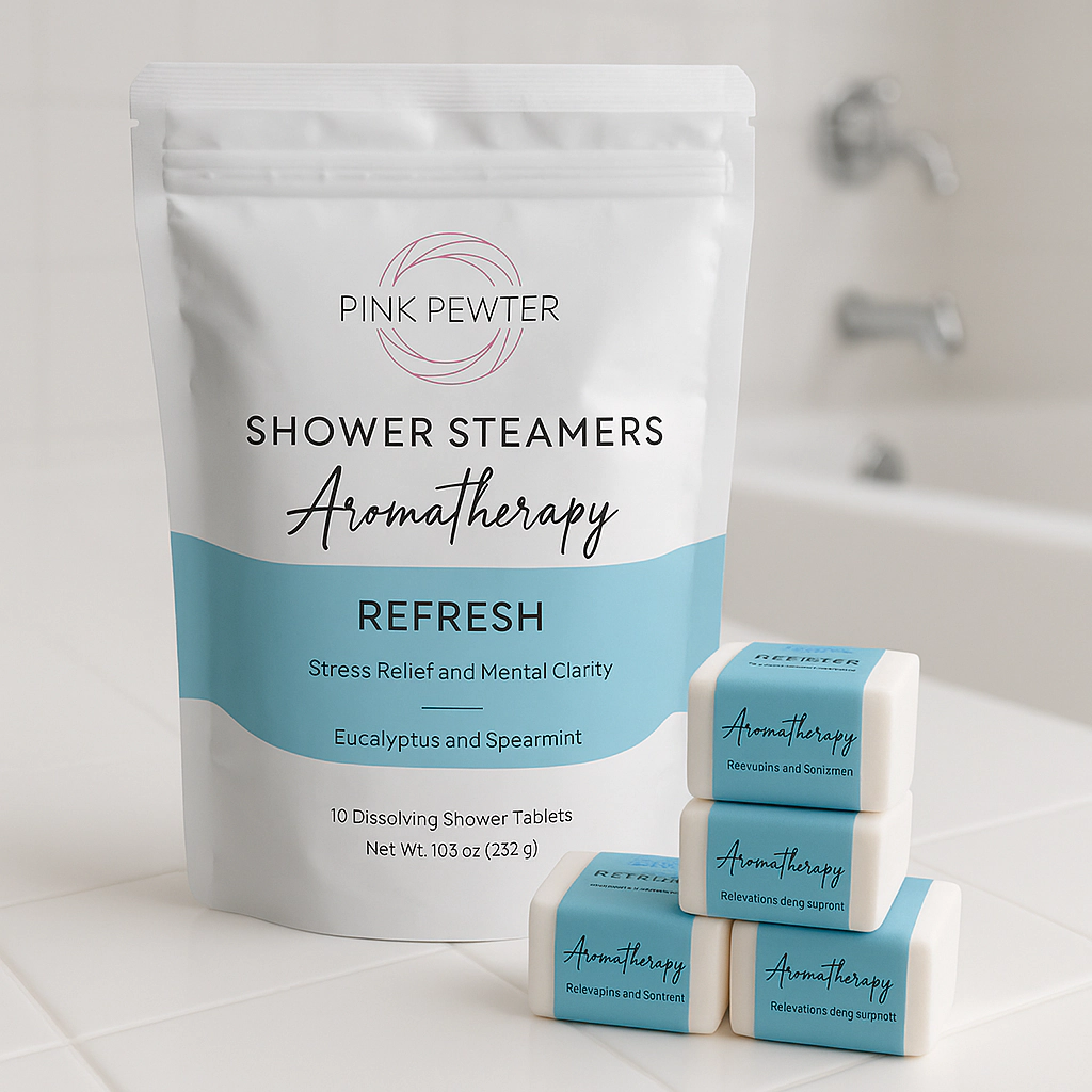 Pink Pewter Premium Aromatherapy Shower Steamers with Pure Essential Oils (10pc)
