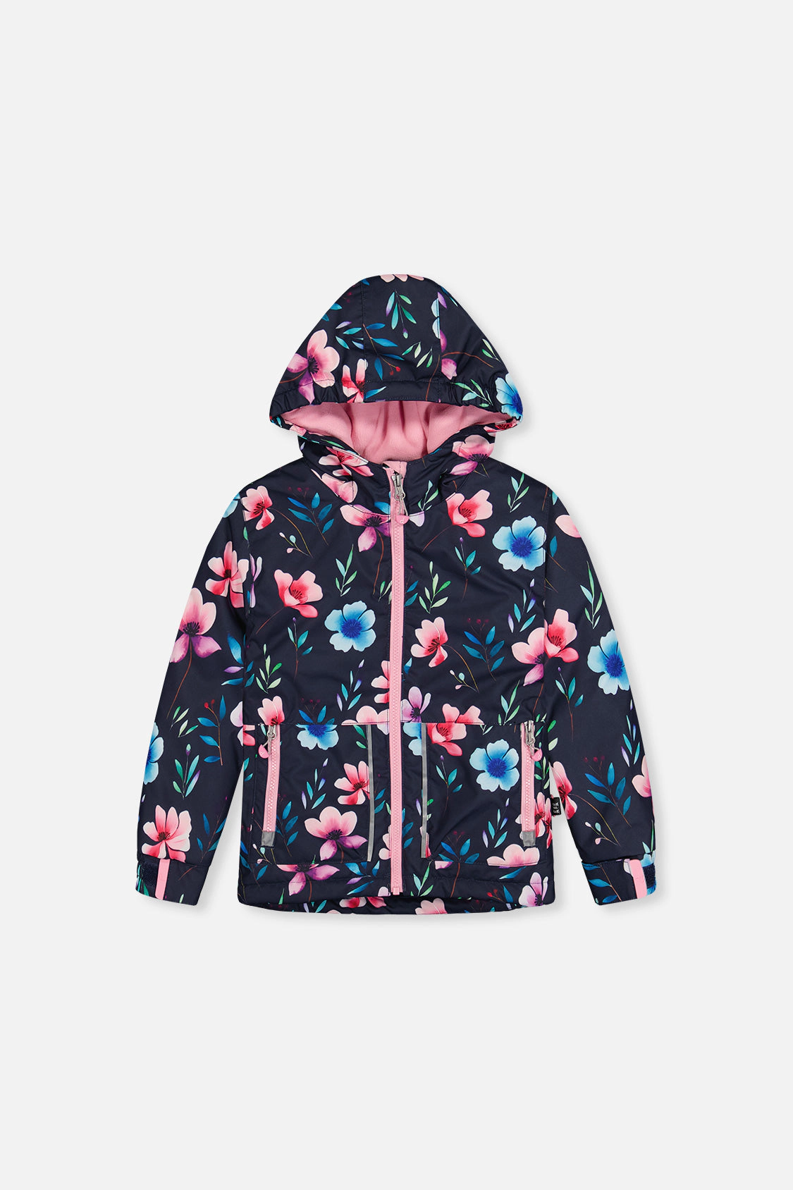 Deux par Girls Floral Print Lightweight Two Piece Chill Snowsuit with Hooded Jacket and Snow Pants