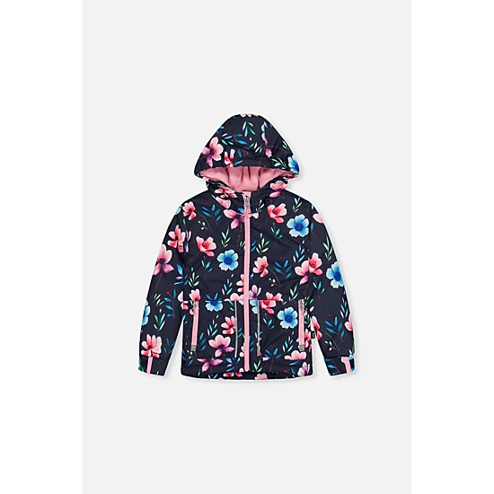 Deux par Deux Girls Floral Print Lightweight Two Piece Chill Snowsuit with Hooded Jacket and Snow Pants