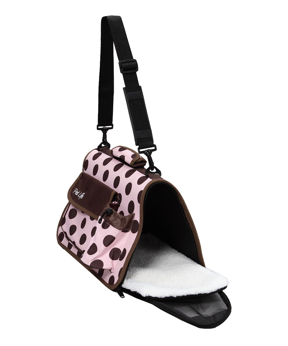 Pet Life ® Airline Approved Folding Zippered Casual Pet Carrier