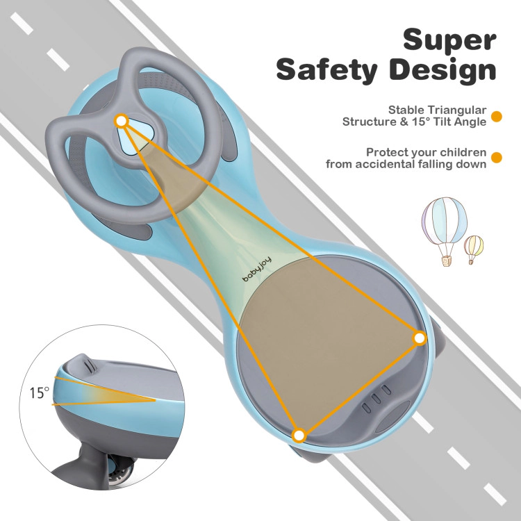 Hivvago Wiggle Car Ride-on Toy with Flashing Wheels
