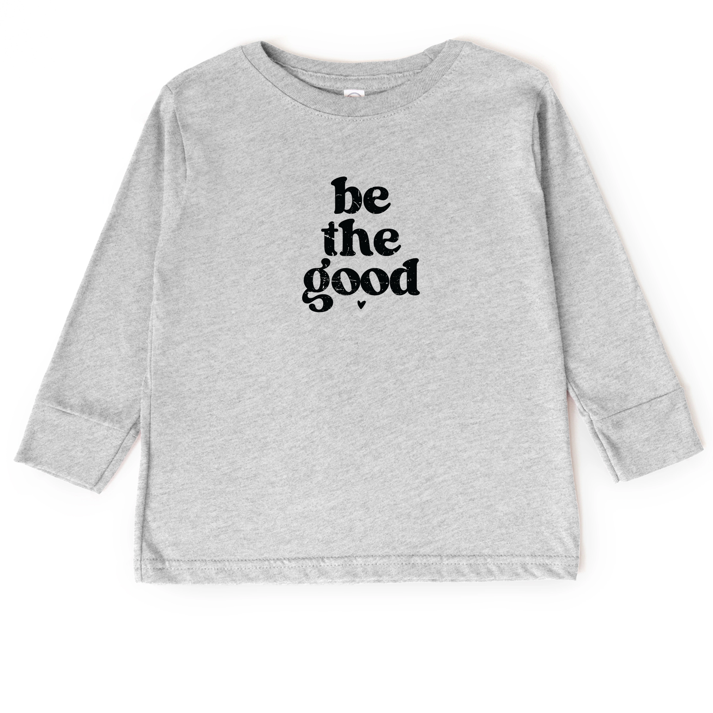 The Juniper Shop - Be Good Heart Toddler Long Sleeve Graphic Tee