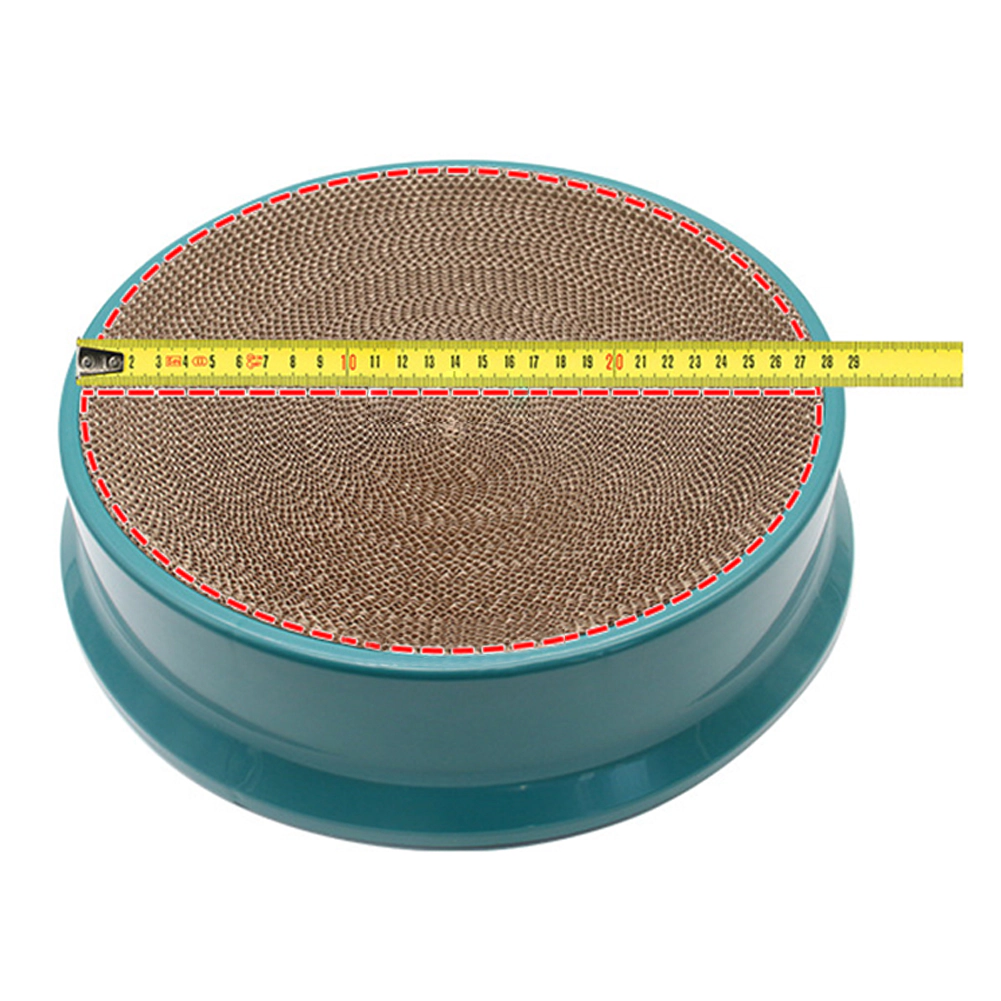 Round Corrugated Cardboard Cat Scratcher Replacement Pad, Honeycomb Grinding Claw Board Dia 38cm