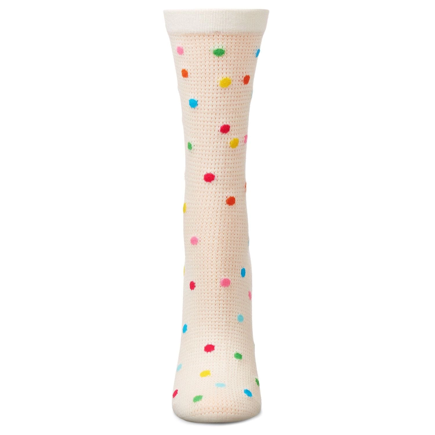 MeMoi Women's Openwork Dotted Crew Socks