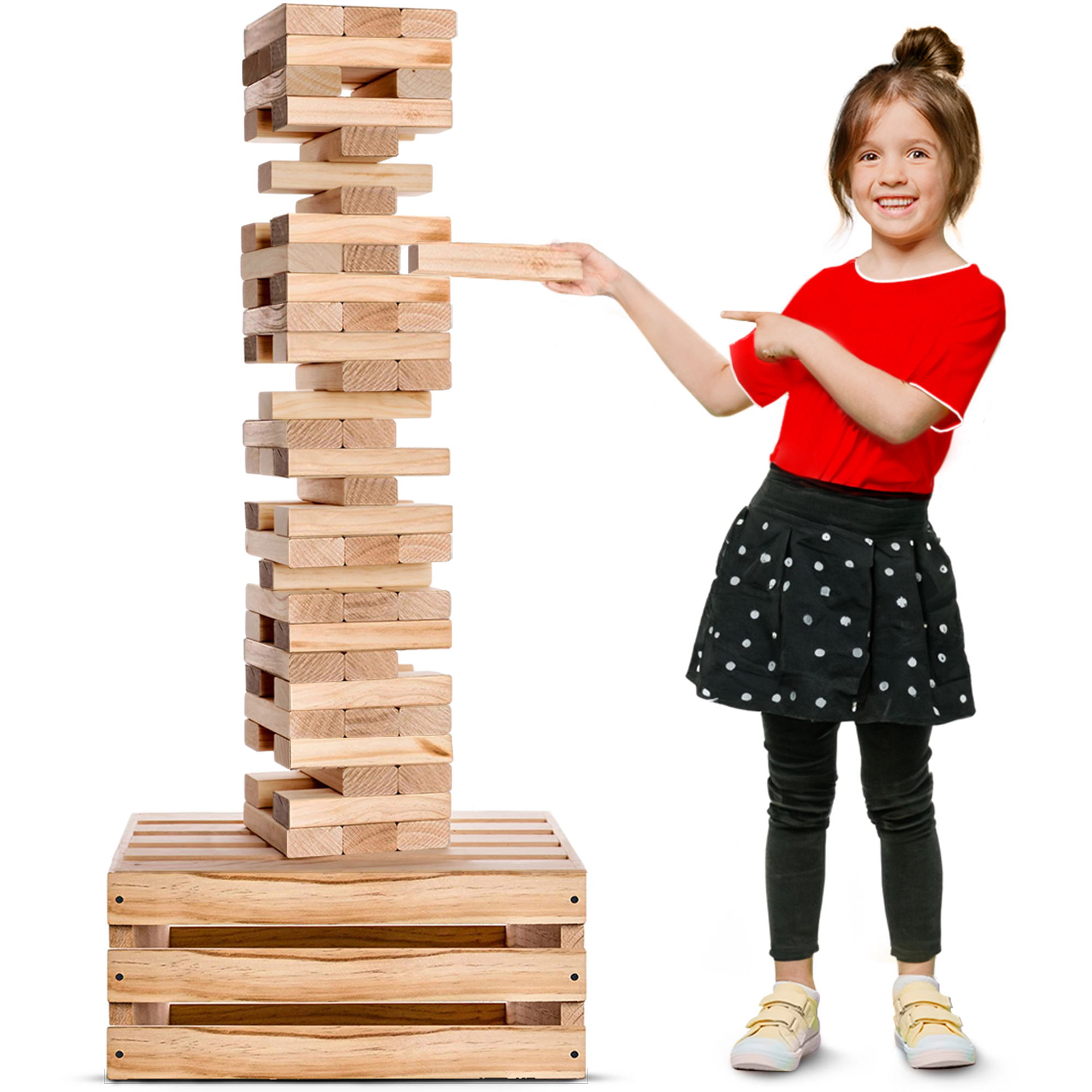 Swooc Games | Premium Giant Tower Game with Storage Crate