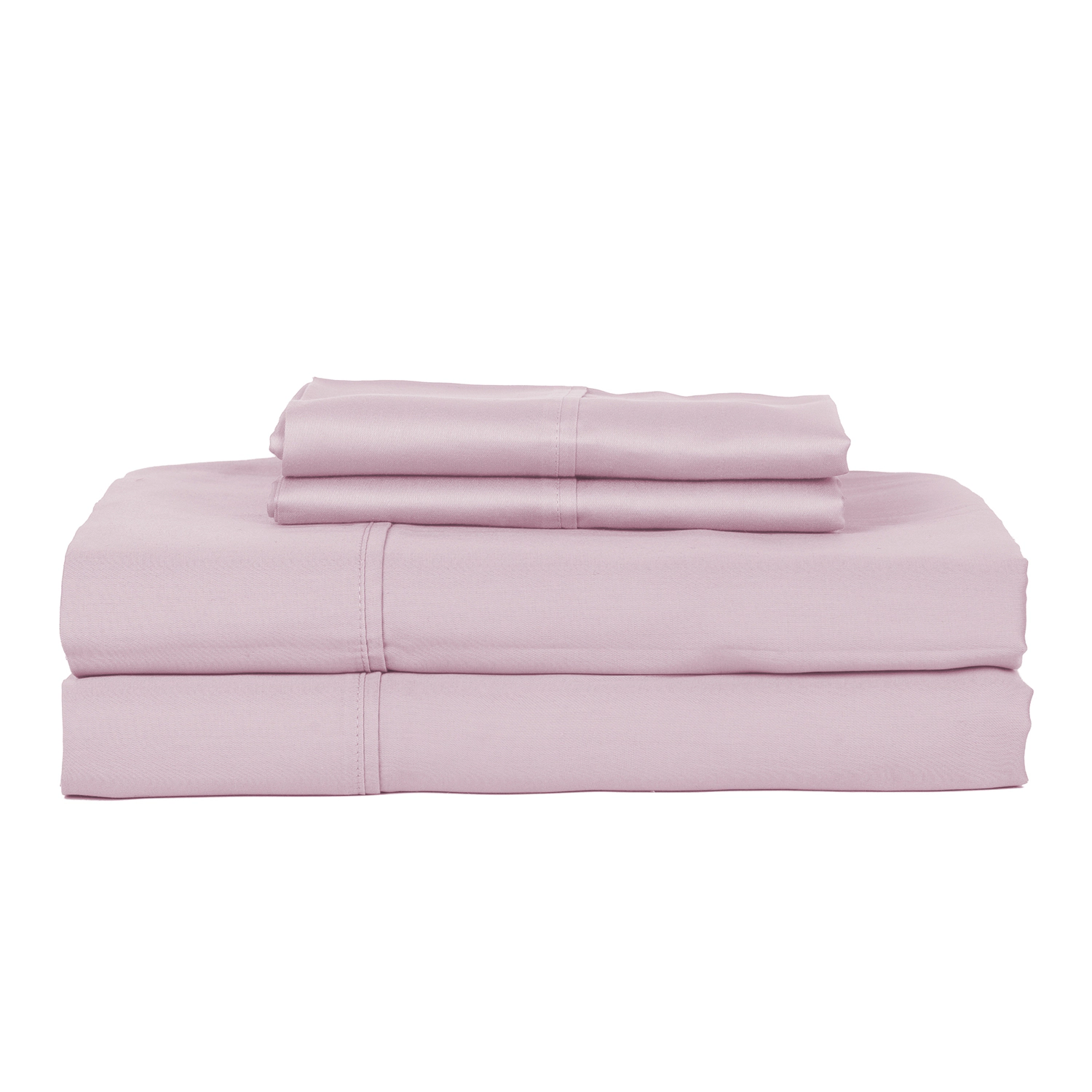 Castle Hill Premium Lightweight Thread Count Cotton Sateen 4 Pieces Sheet Set King Lavander