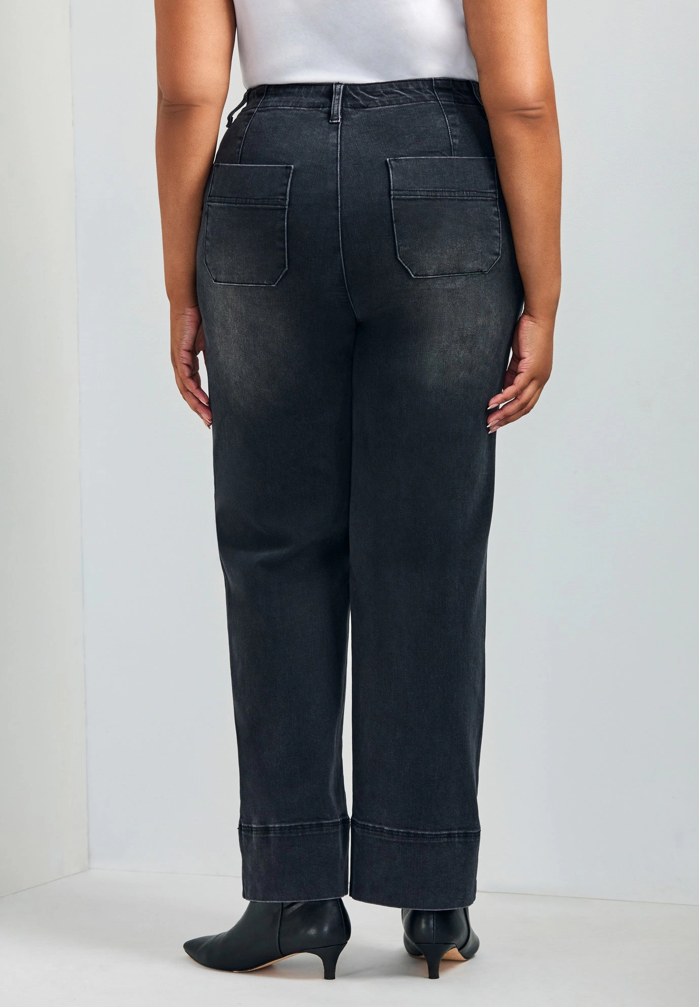 Avenue Women's Plus Kira Wide Leg Jean