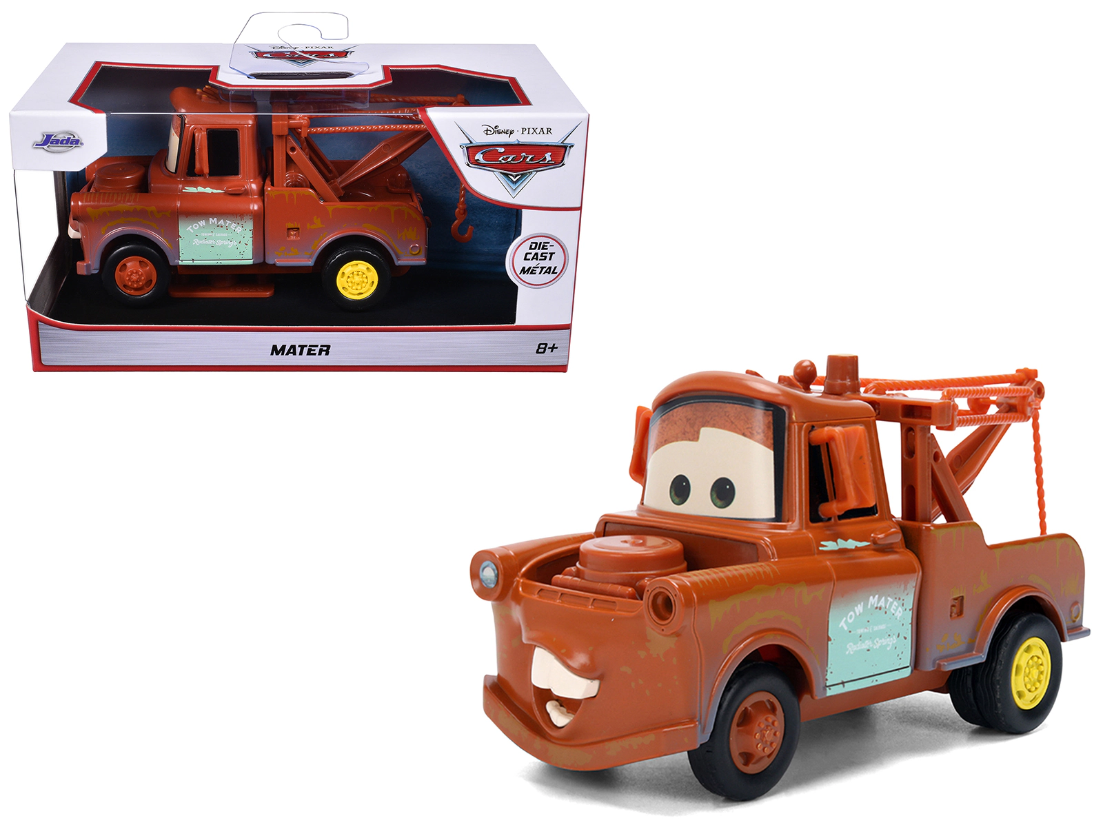 Jada "Tow Mater" Tow Truck Brown (Rusted) "Cars" (2006) Movie "Hollywood Rides" Series 1/32 Diecast Model Car by Jada