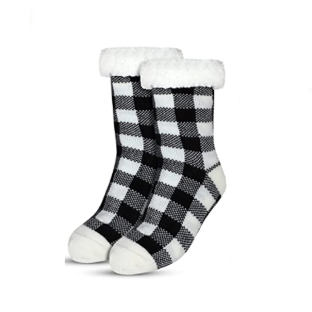 Wardrobe Whimsy Womens Slipper Socks, Fuzzy Cabin Winter Thick Grips Socks
