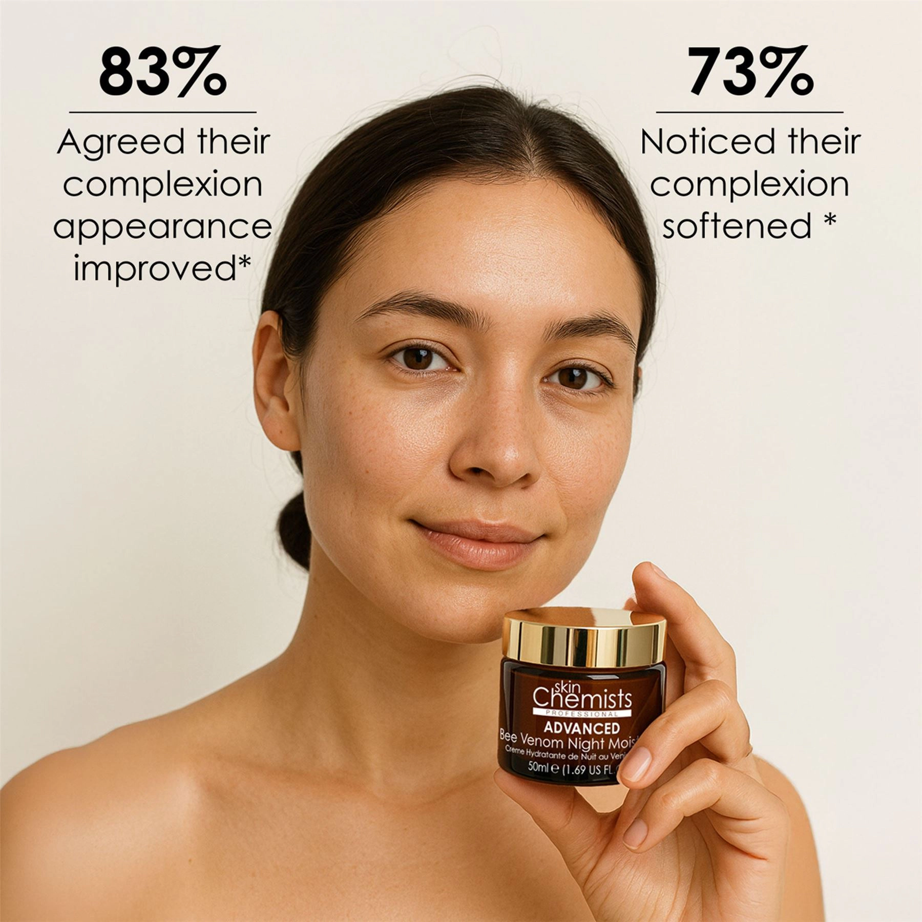 skinChemists SC Advanced Bee Venom Night Moisturiser 50ml - Anti-Aging Firming & Wrinkle Smoothing Cream