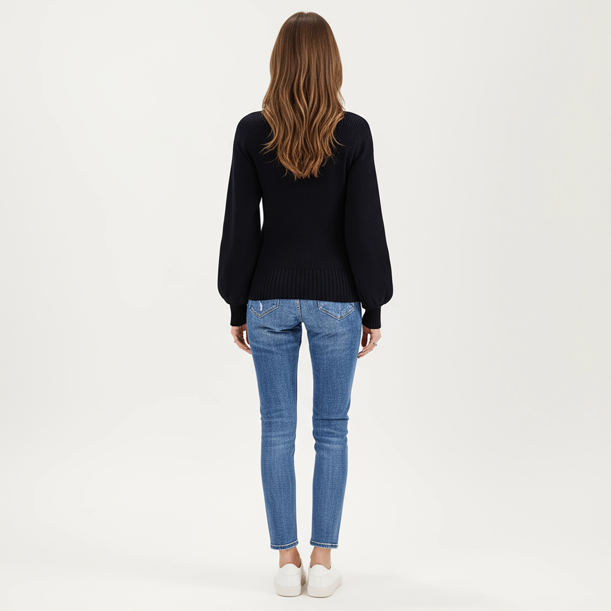 Anna-Kaci Women's Ribbed Wrap Front V-Neck Long Sleeve Knit Top
