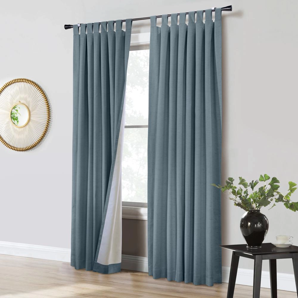Thermaplus Ventura Blackout Window Treatment Tab Top Curtain Panel for Bedroom Livingroom 52" x 95