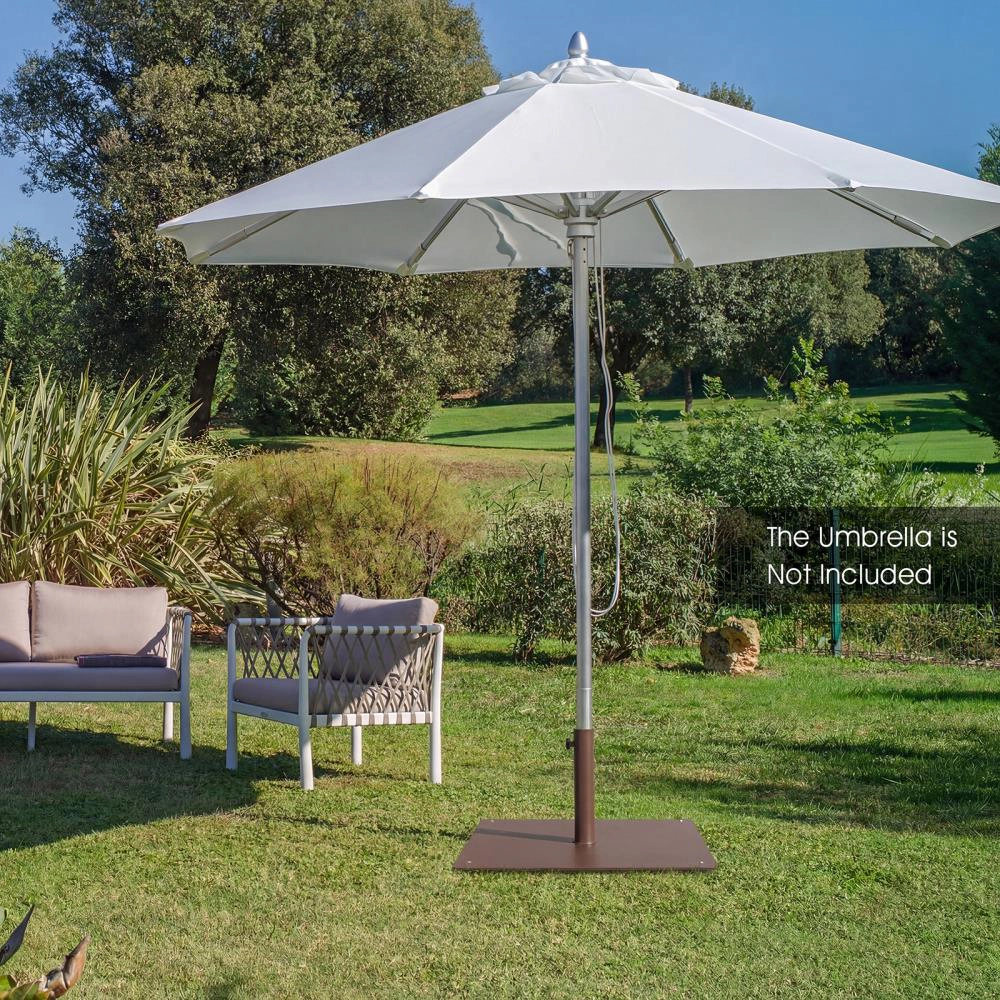 Hivvago 20 Inches Patio Umbrella Base Stand With 4 Adjustable Footpads