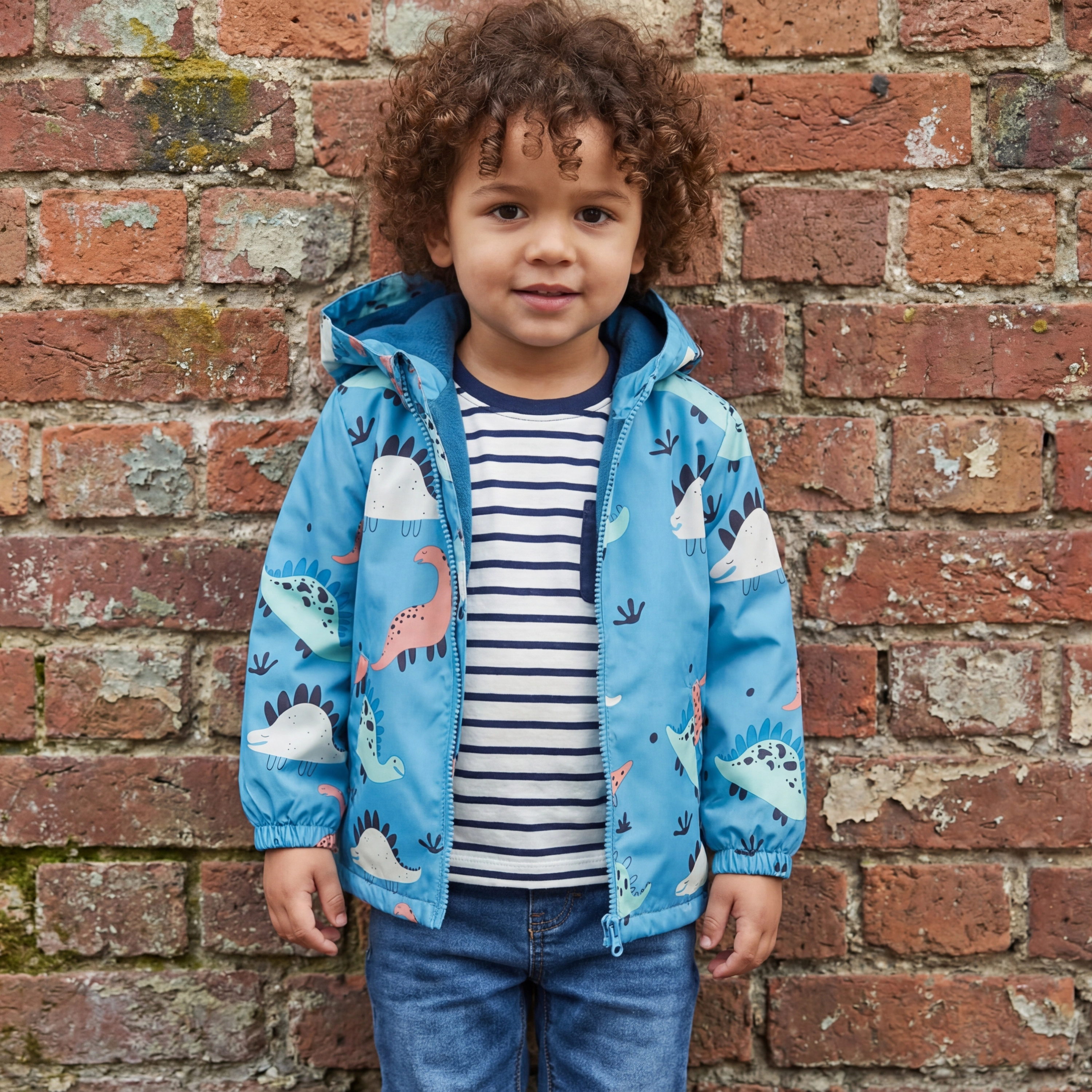 Rokka&Rolla Toddler Boys Lightweight Fleece-Lined Jacket